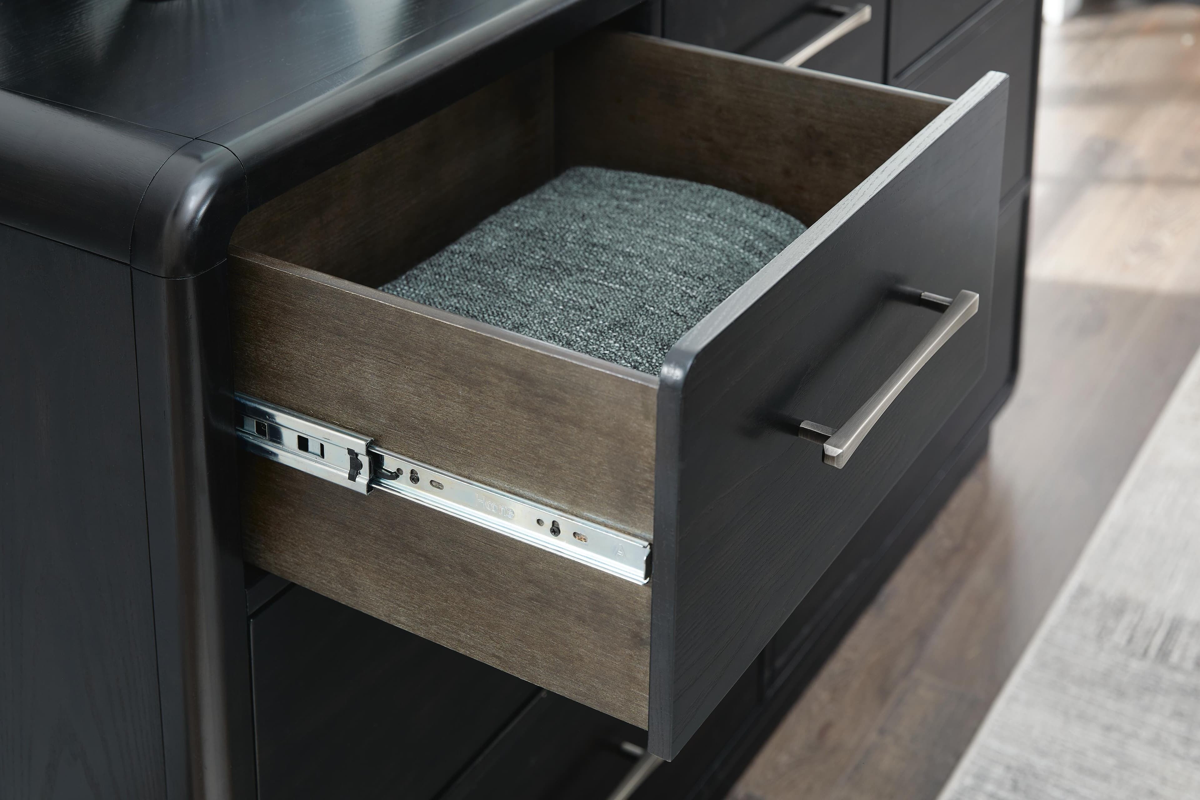 Rowanbeck Dresser and Mirror — Black/Gray — view 6
