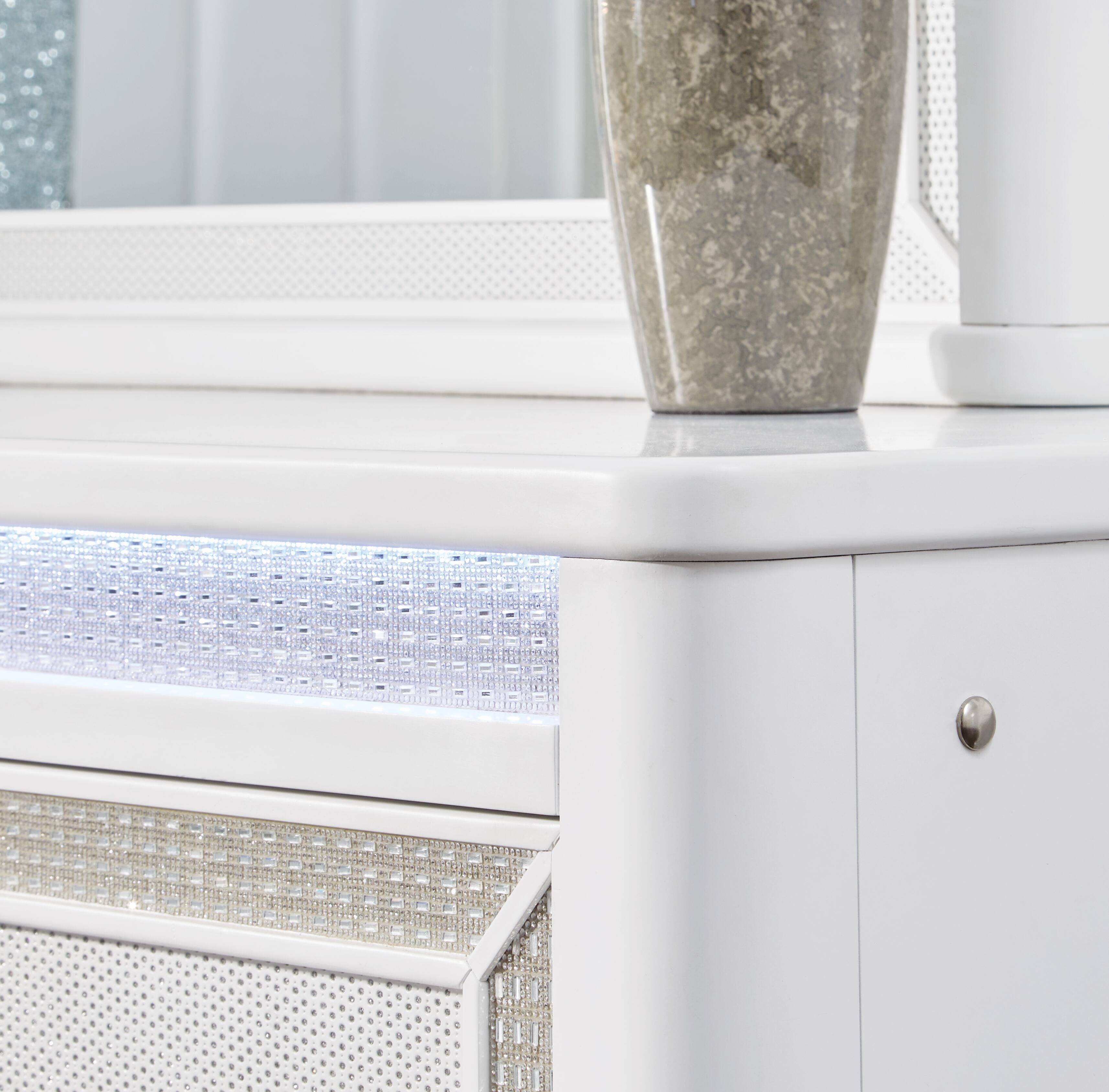 Chalanna Dresser and Mirror — White — view 5