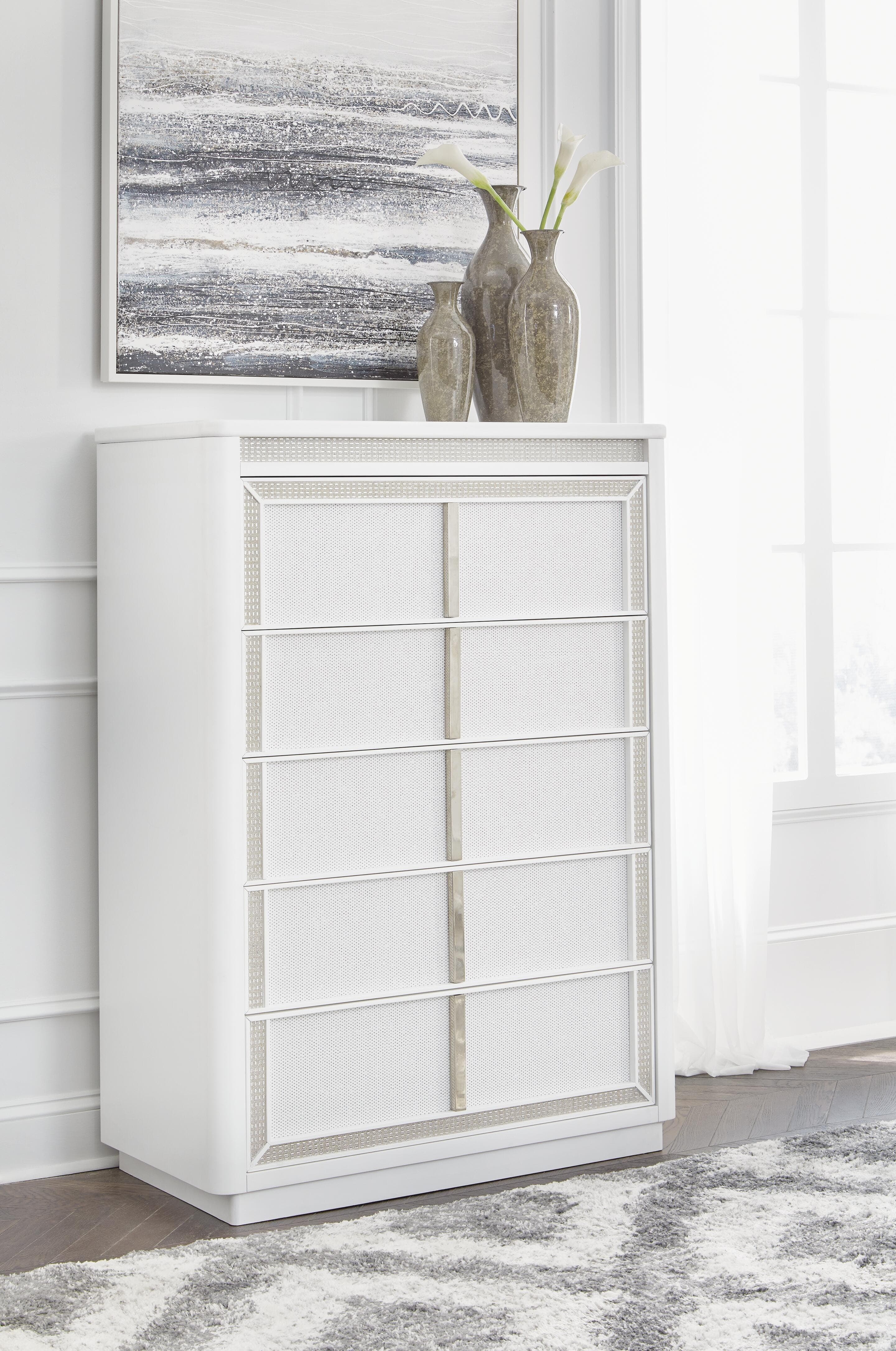 Chalanna Chest of Drawers — White — view 2