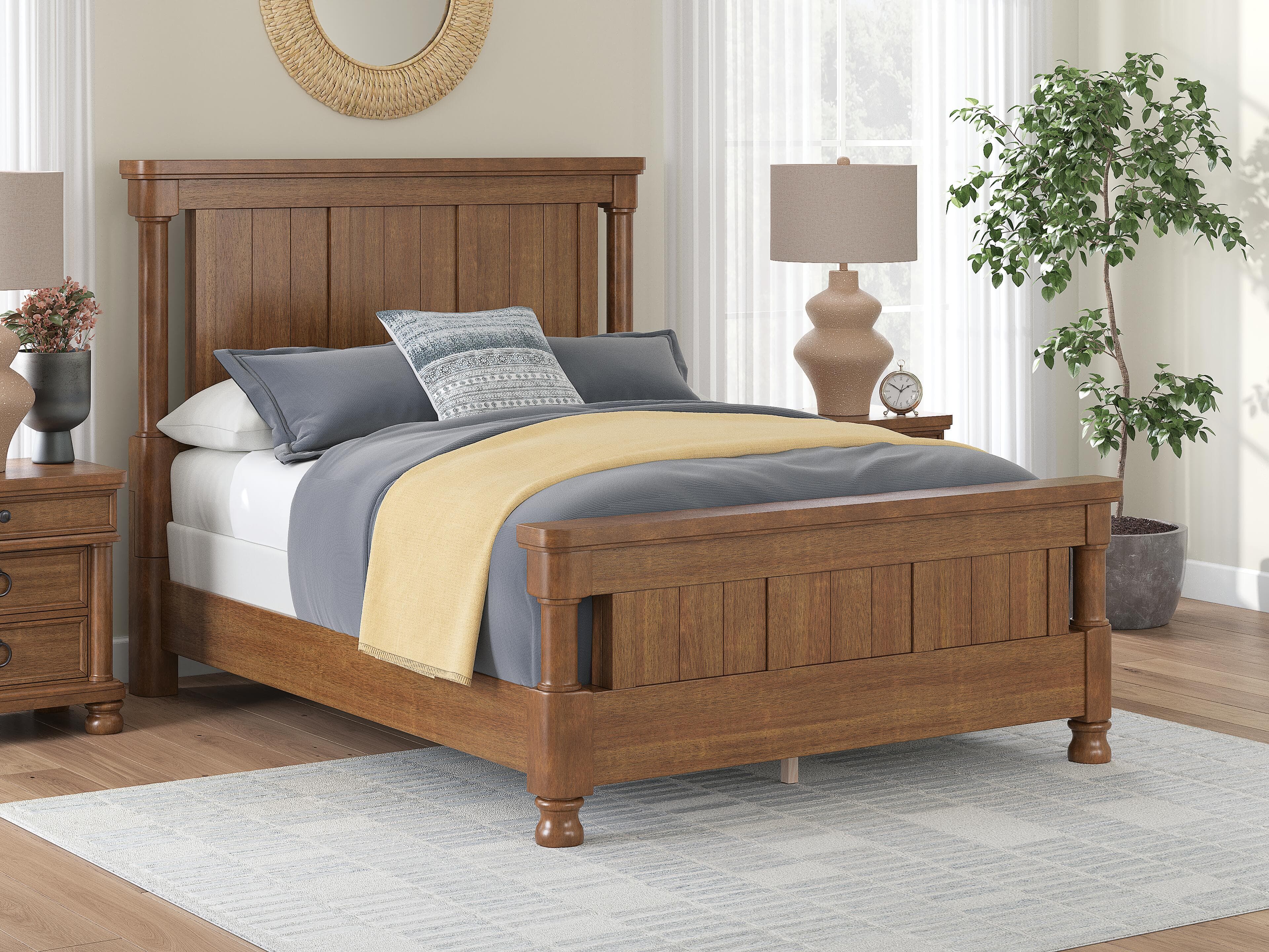 Chadworth Queen Poster Bed — Brown — view 2