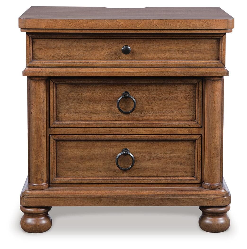 Chadworth Nightstand — Brown/Beige — view 4