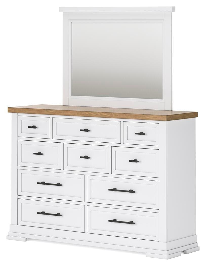 Ashbryn Dresser and Mirror — White — view 4