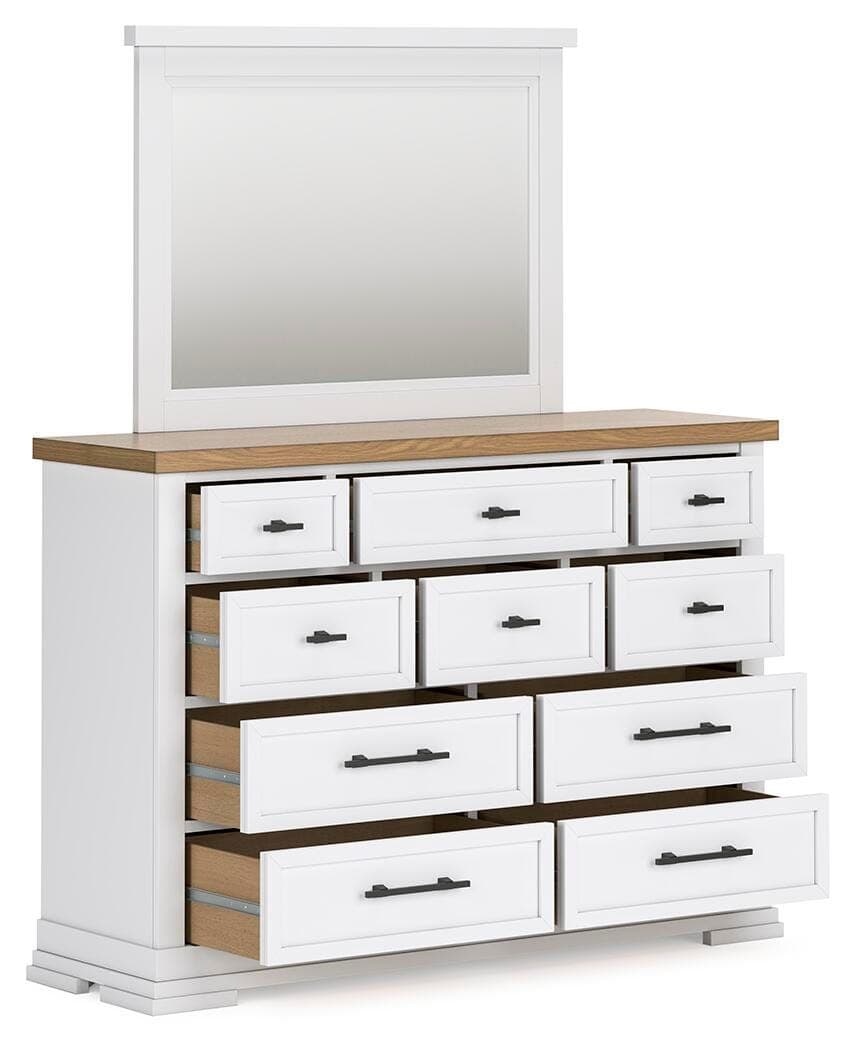 Ashbryn Dresser and Mirror — White — view 3