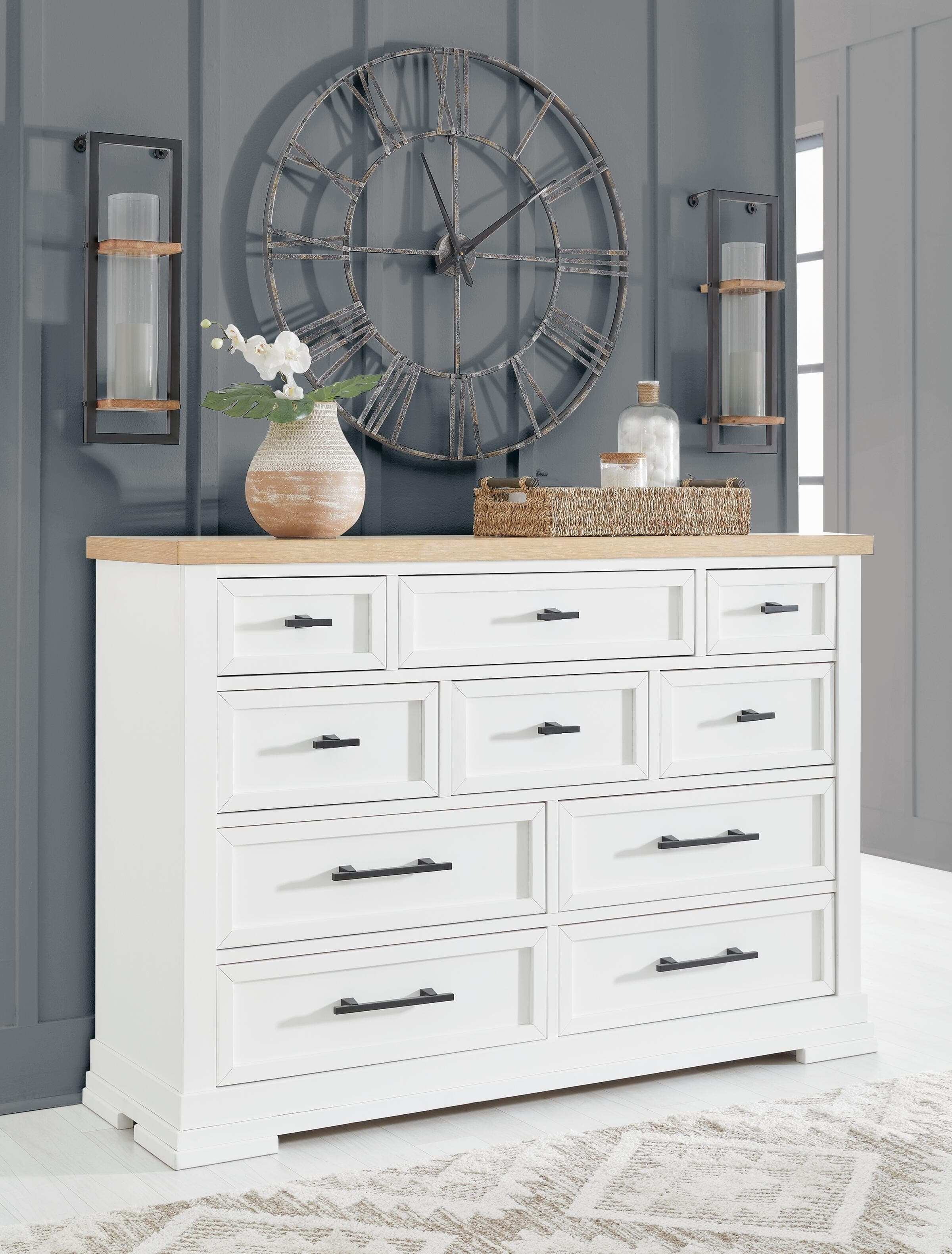 Ashbryn Dresser — White & Brown/Beige — view 2