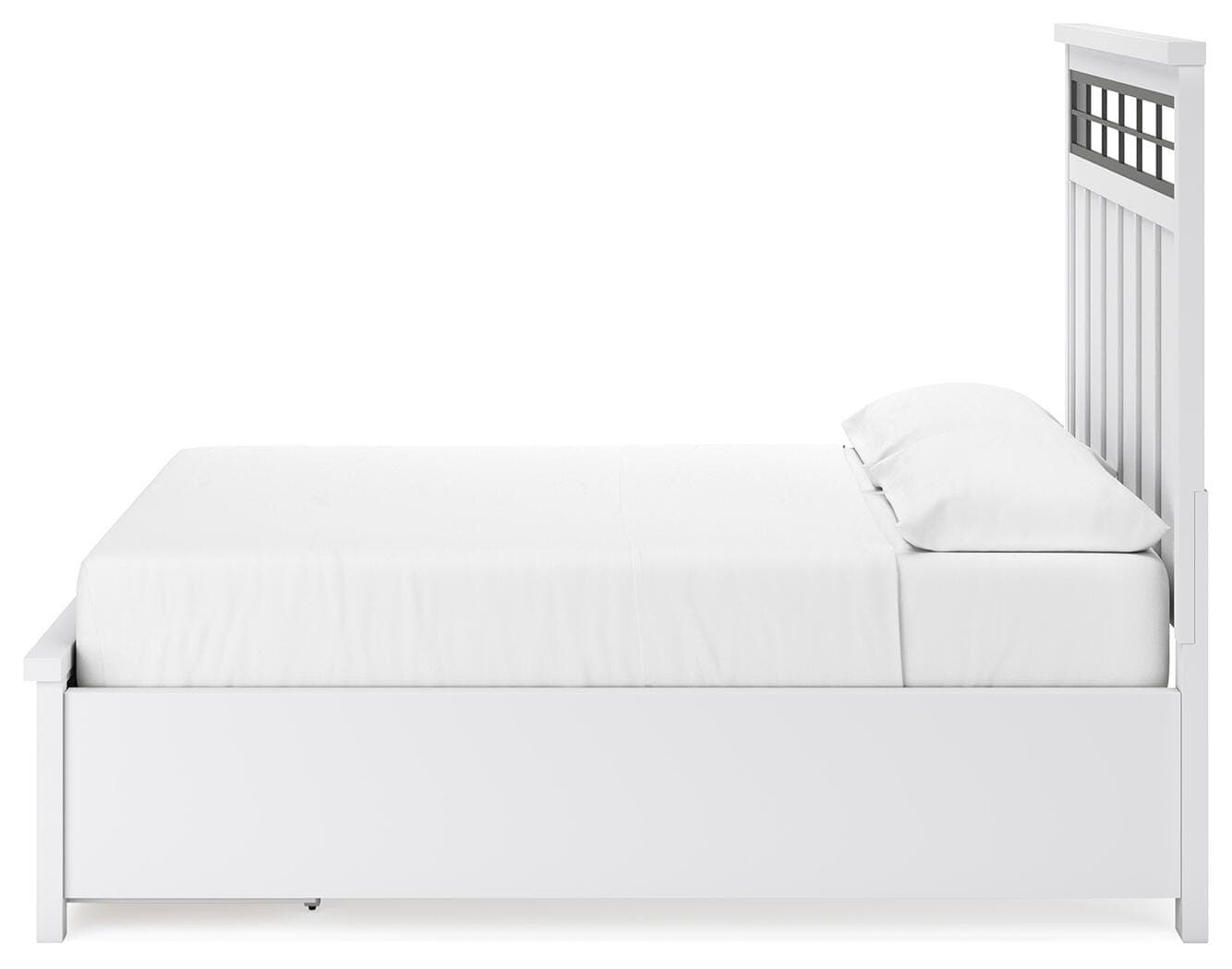 Ashbryn California King Panel Storage Bed — White — view 7