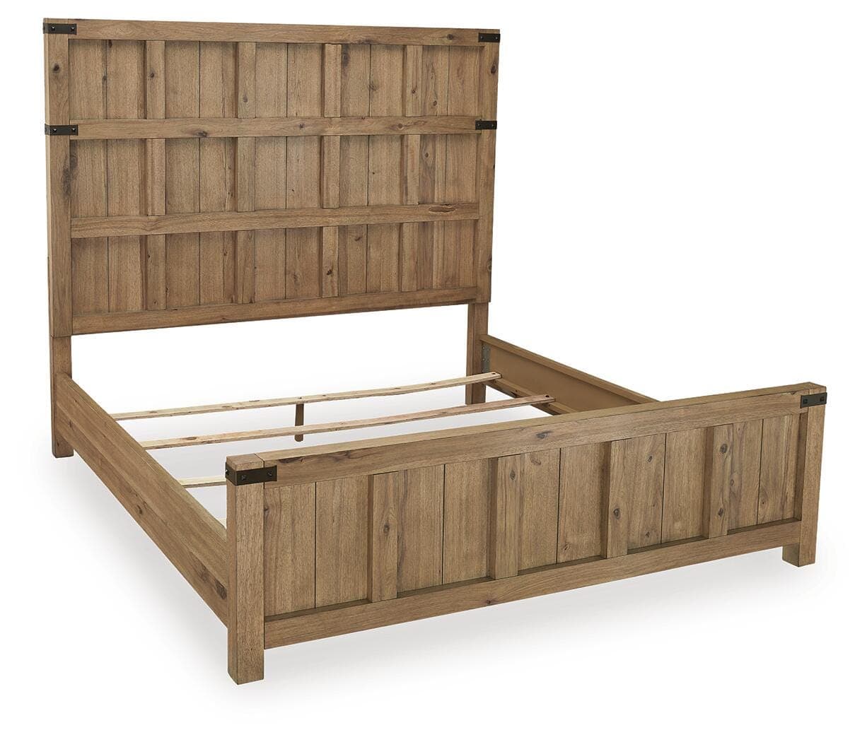 Ridgester King Panel Bed — Light Brown — view 3