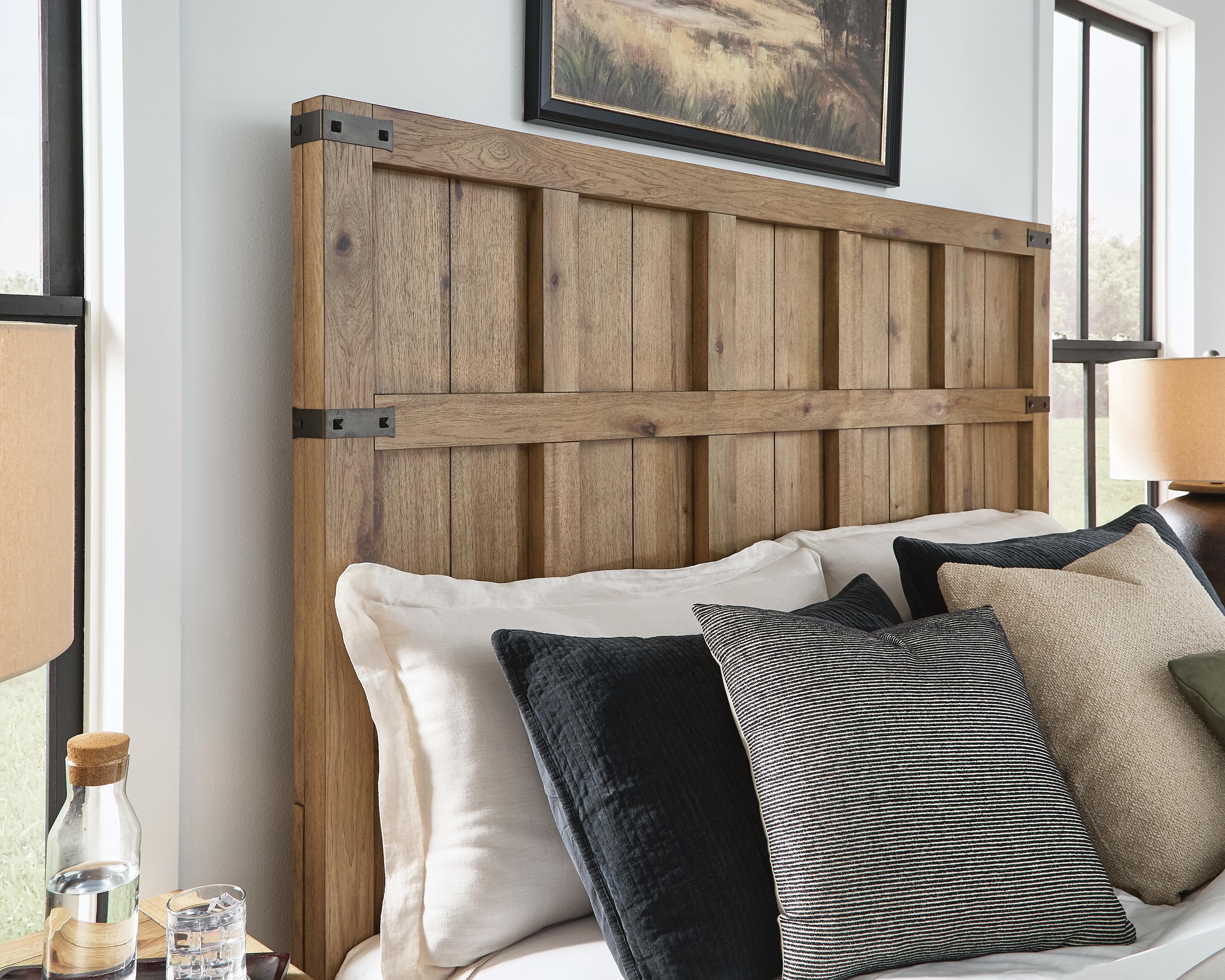 Ridgester King Panel Bed — Light Brown — view 6