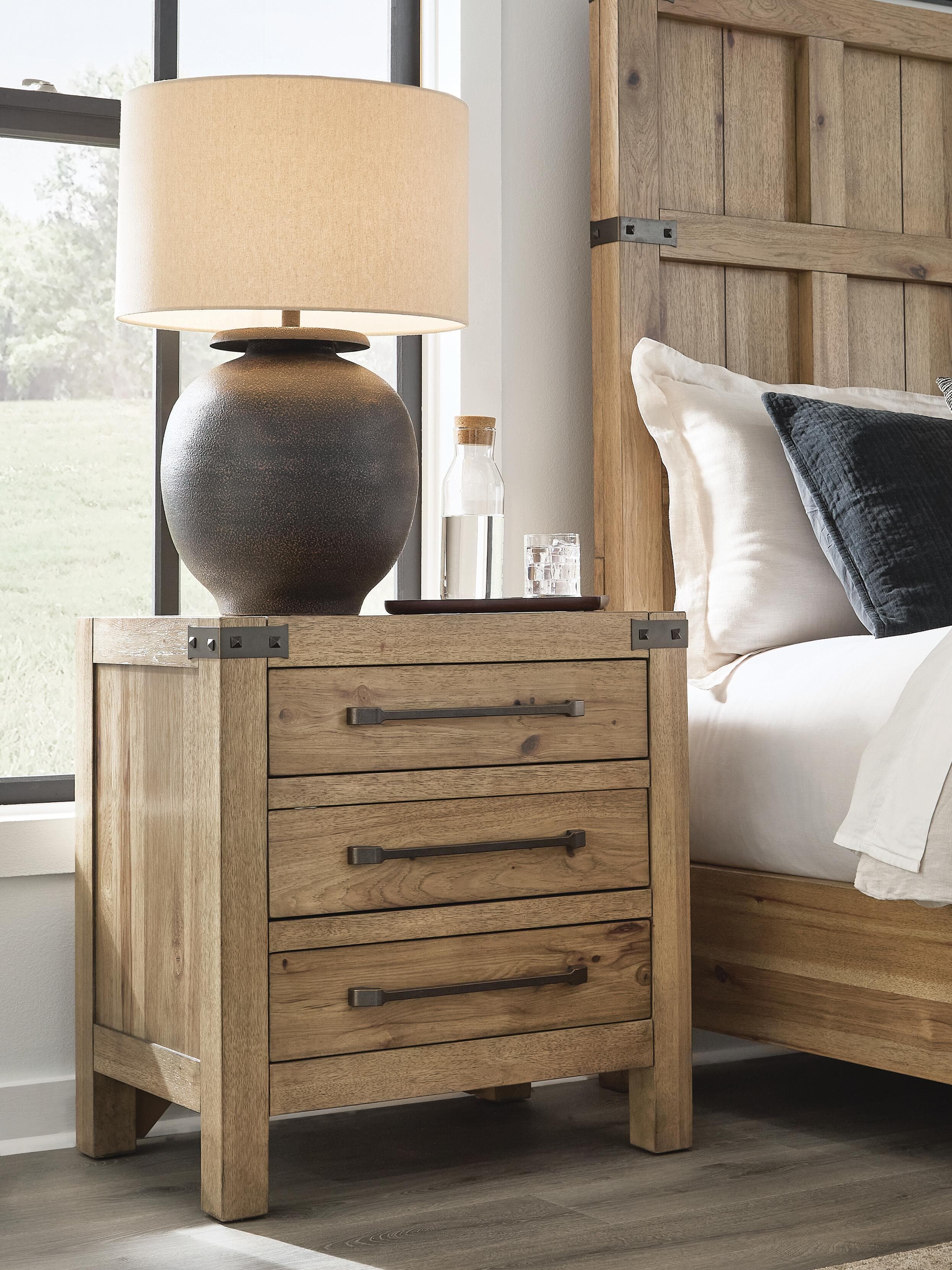 Ridgester Nightstand — Brown/Beige — view 2