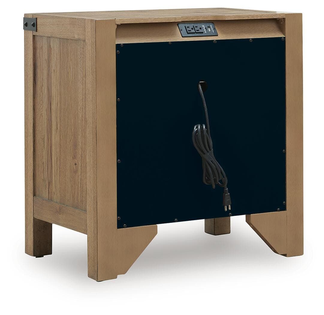 Ridgester Nightstand — Brown/Beige — view 5