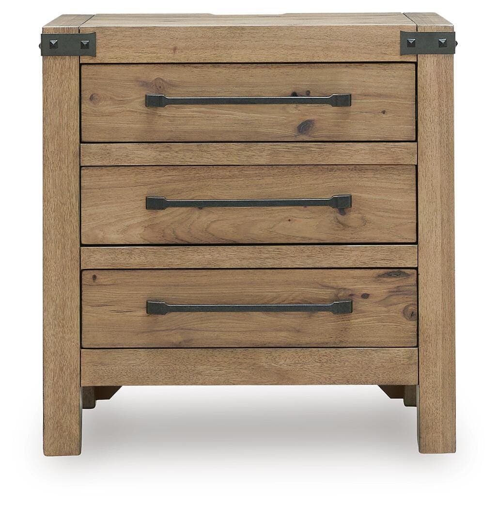 Ridgester Nightstand — Brown/Beige — view 4