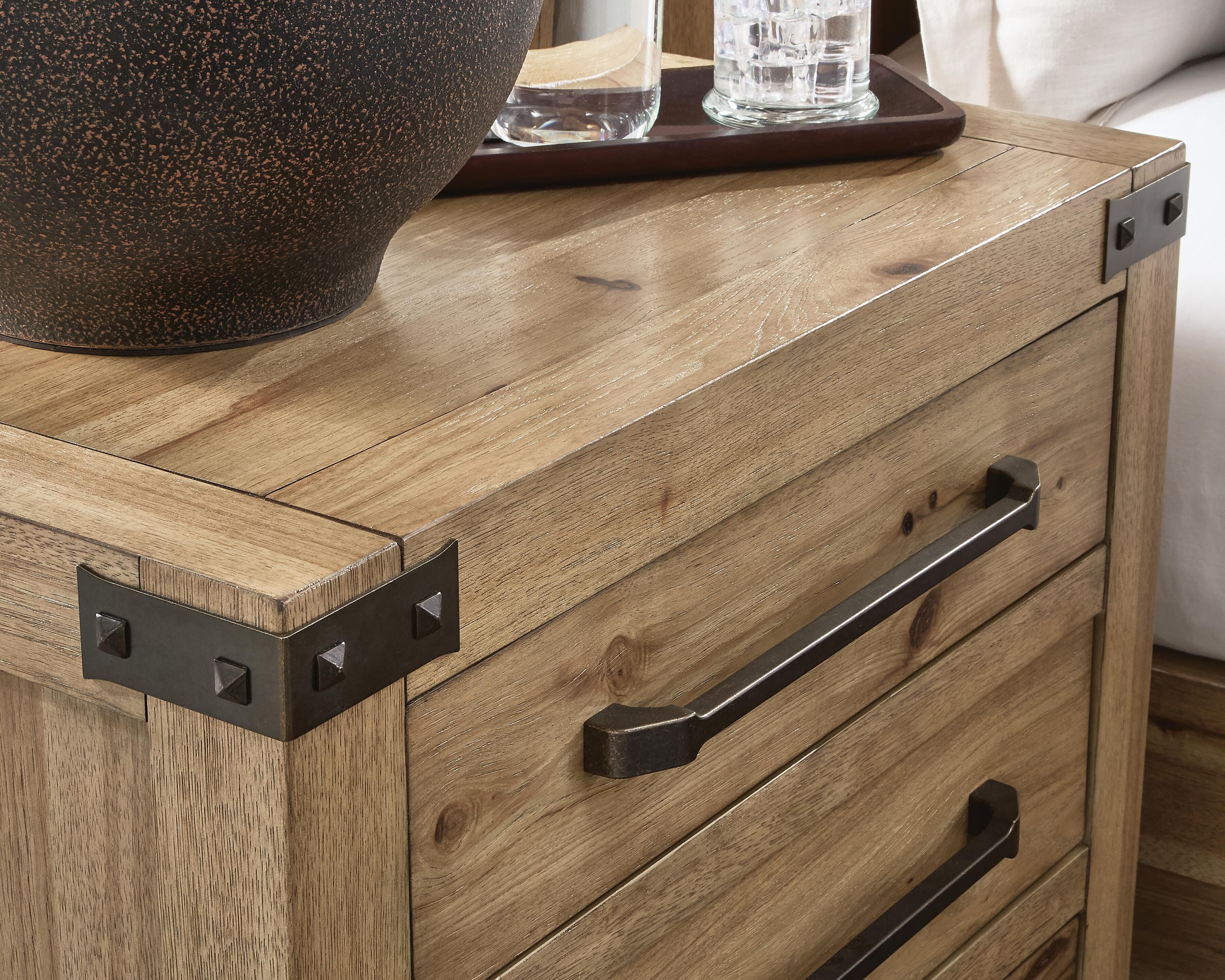 Ridgester Nightstand — Brown/Beige — view 7