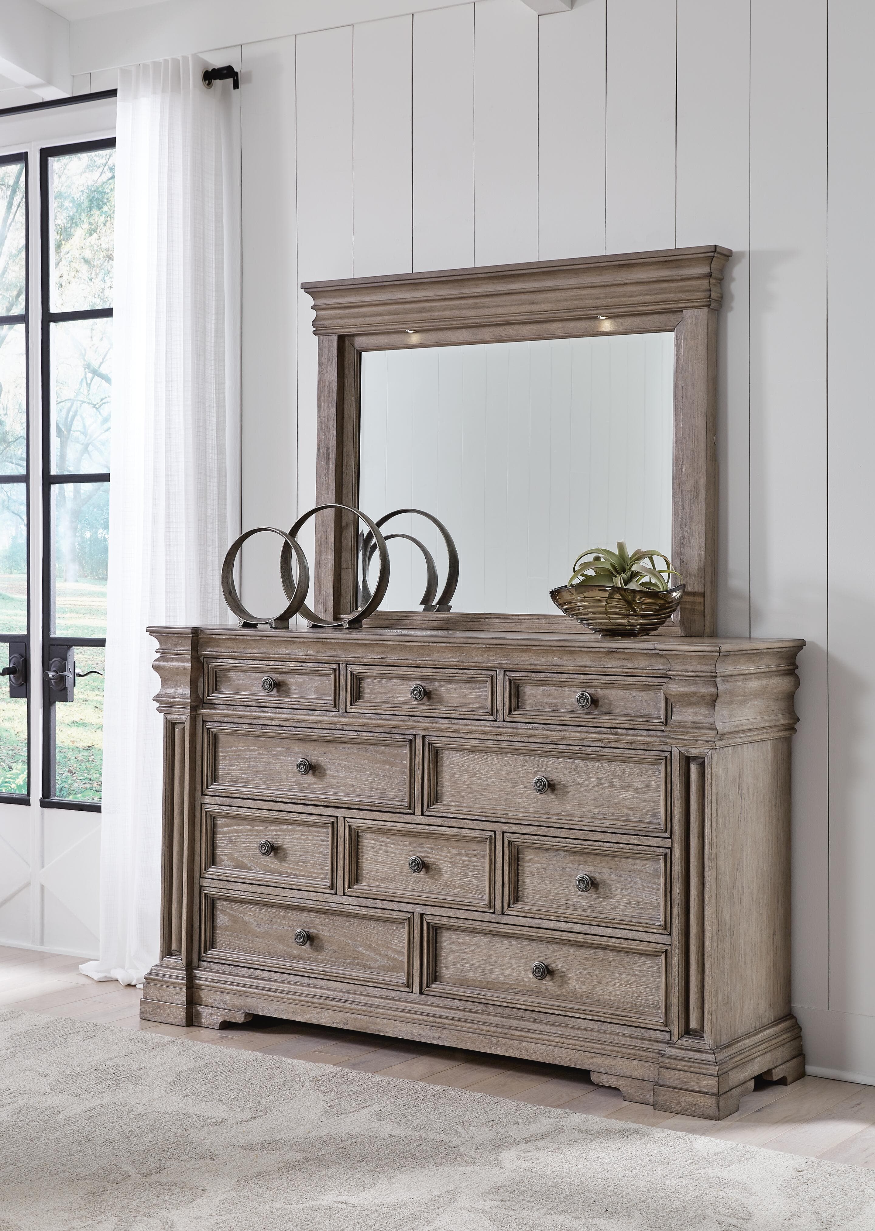 Blairhurst Dresser and Mirror — Black/Gray & Brown/Beige — view 2
