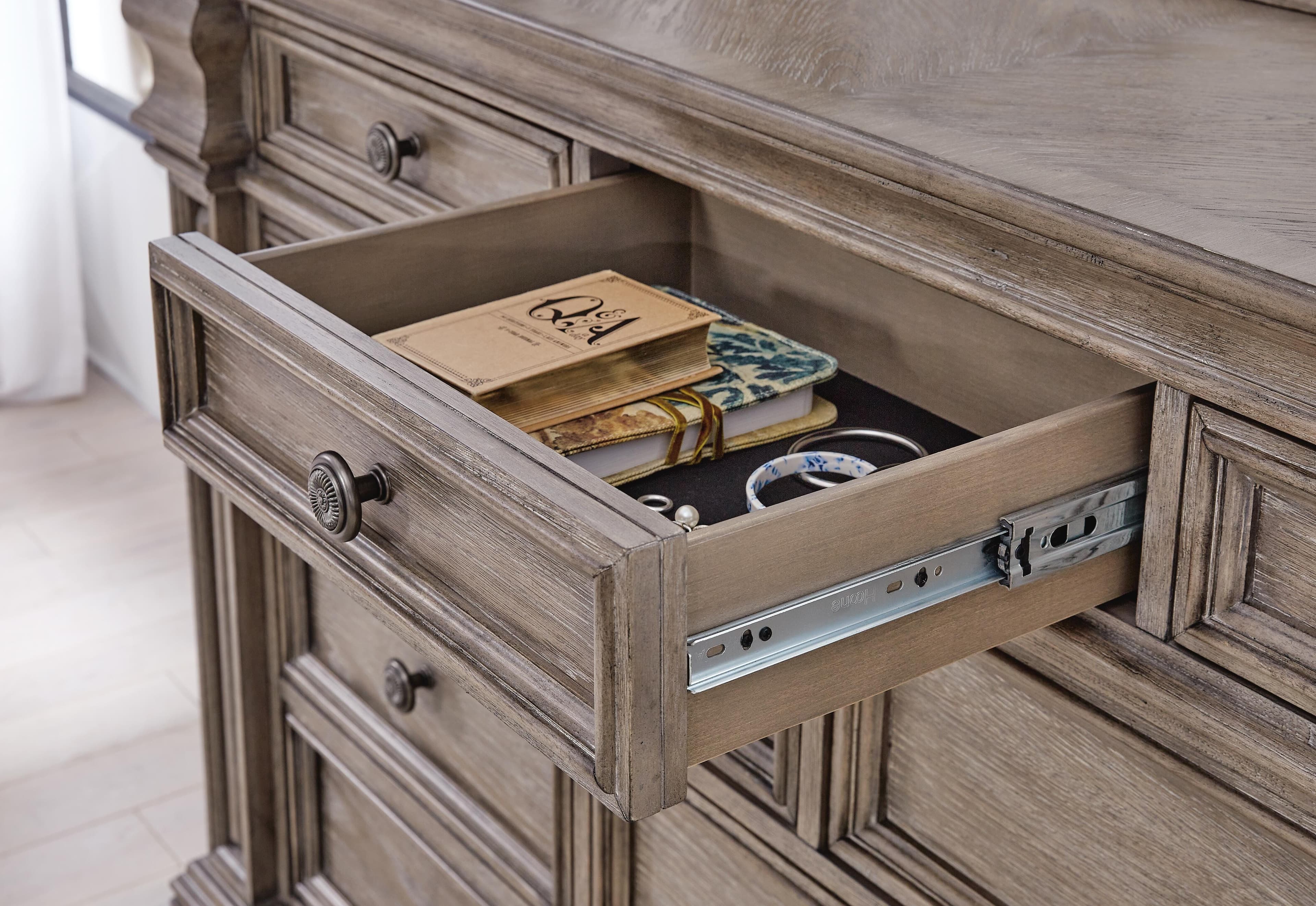 Blairhurst Dresser and Mirror — Black/Gray & Brown/Beige — view 6