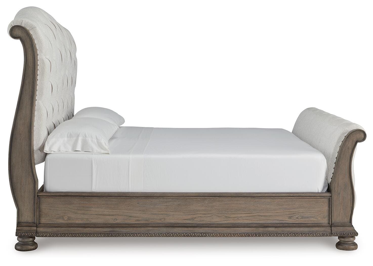 Ardenfield California King Upholstered Sleigh Bed — Brown/Beige — view 4
