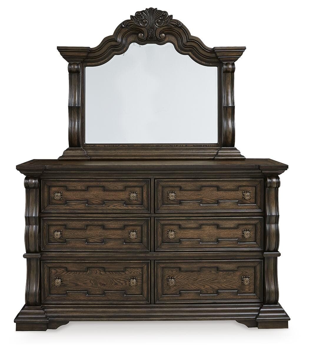 Maylee Dresser and Mirror — Brown/Beige — view 3