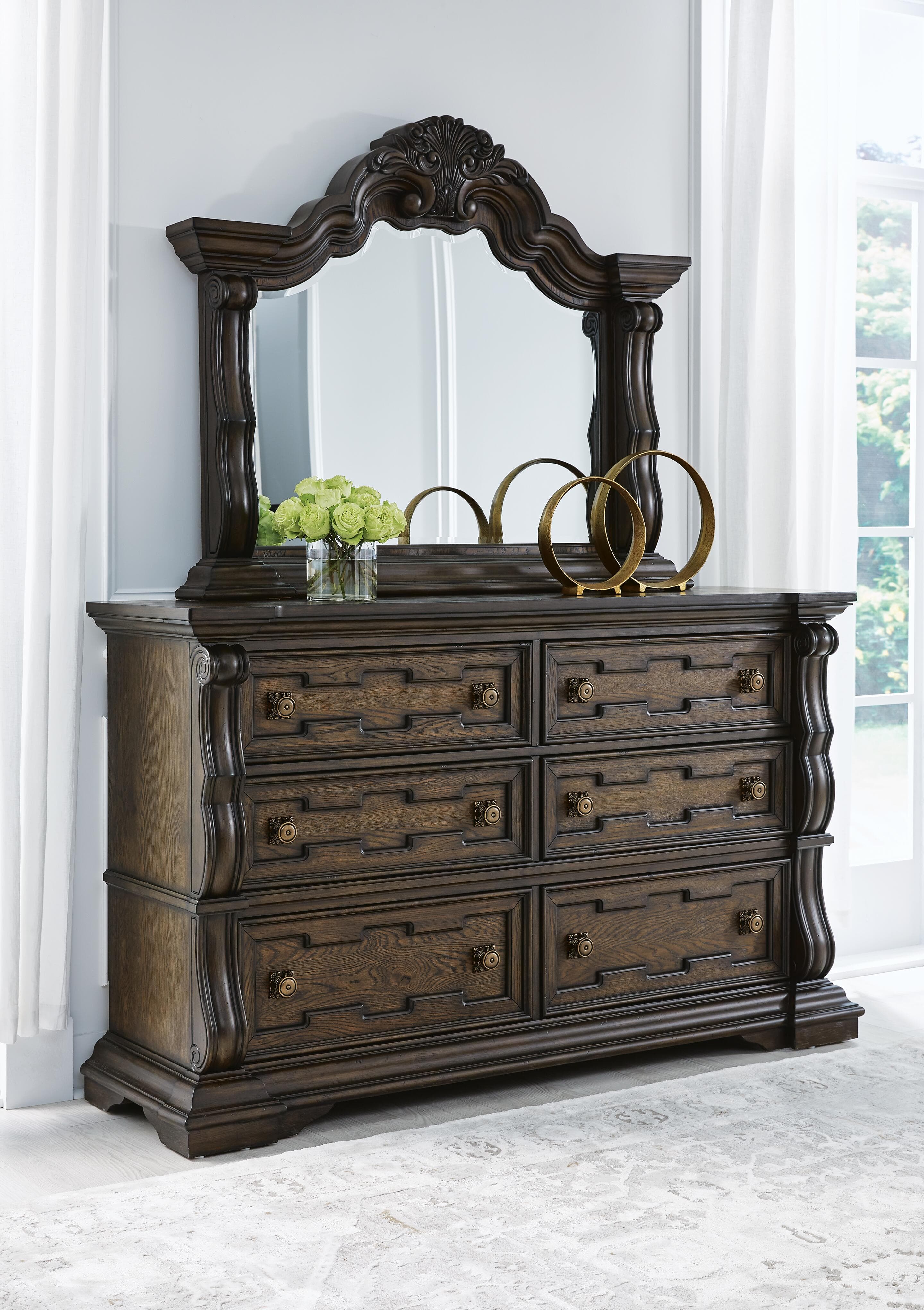 Maylee Dresser and Mirror — Brown/Beige — view 2