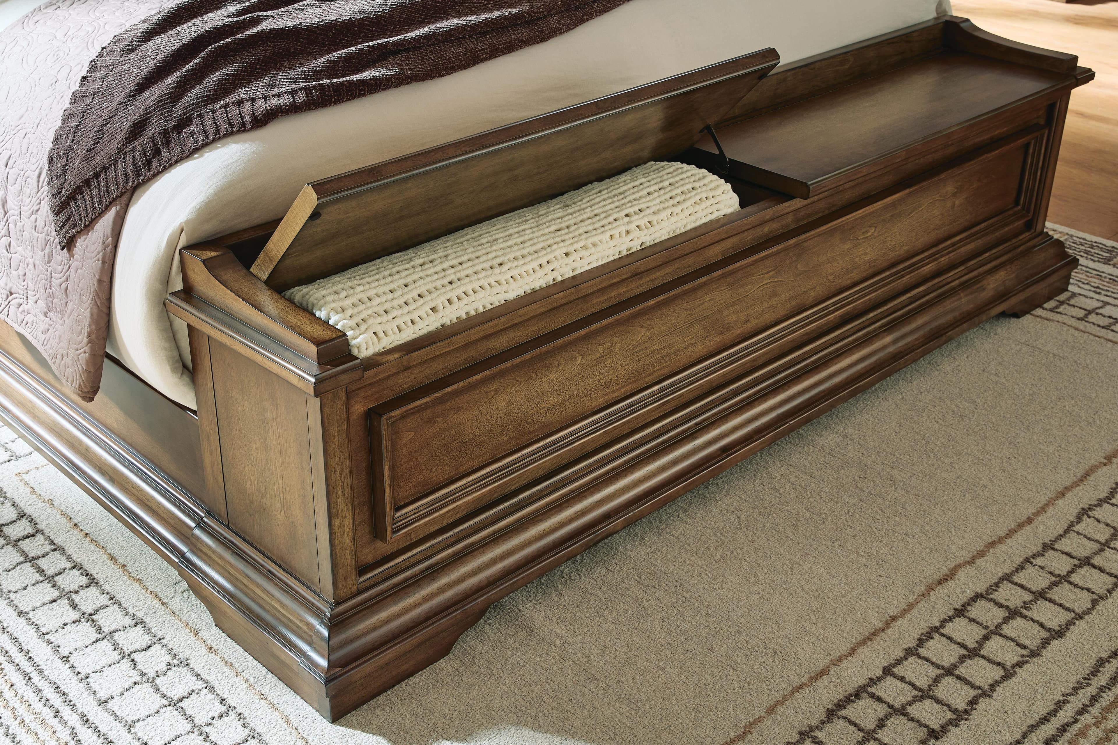 Channley Queen Panel Storage Bed — Brown — view 4