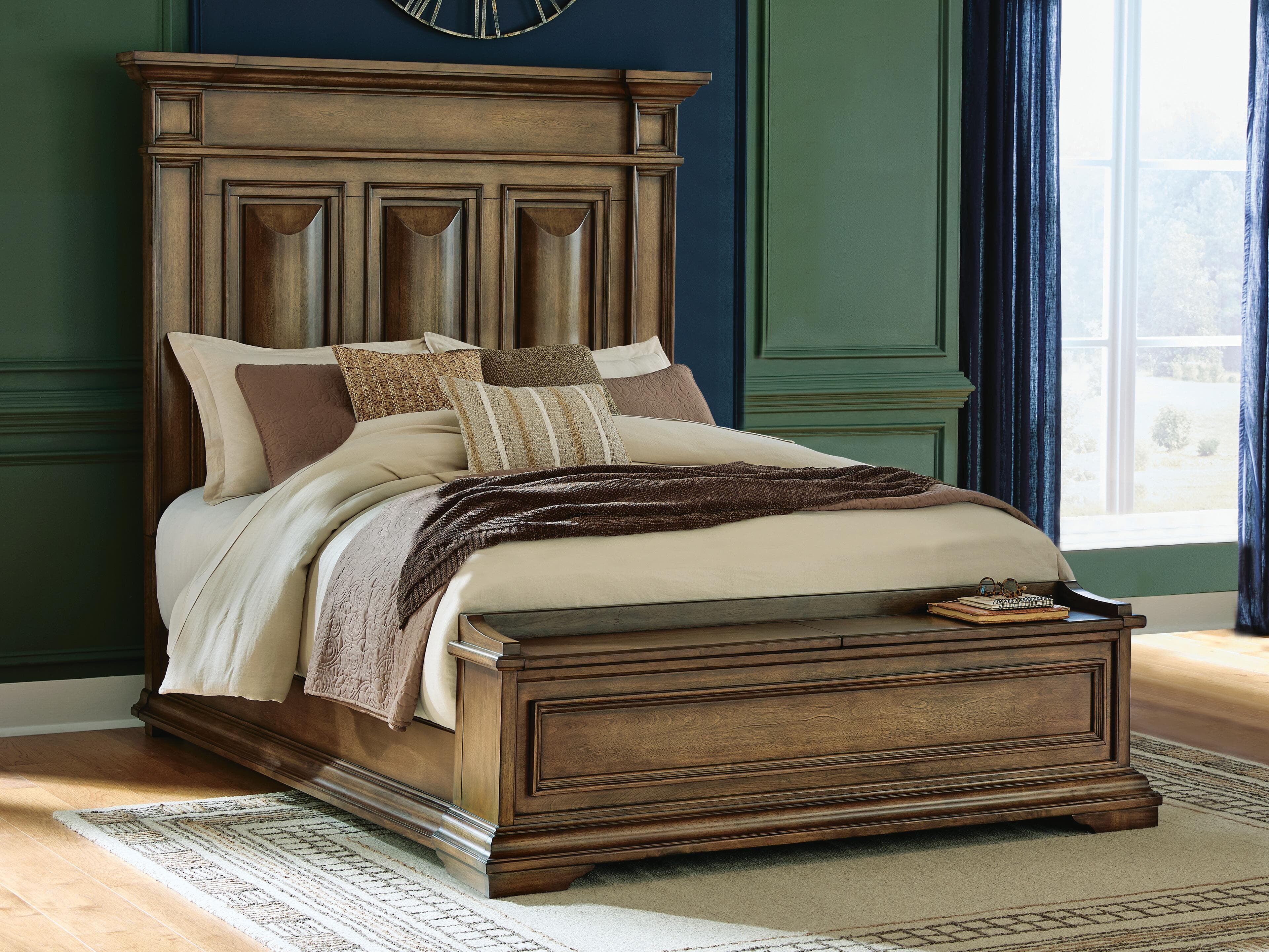 Channley Queen Panel Storage Bed — Brown — view 2