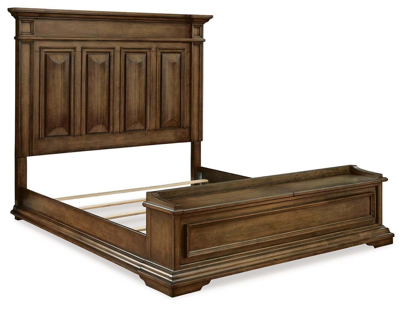 Channley California King Panel Storage Bed — Brown — view 4