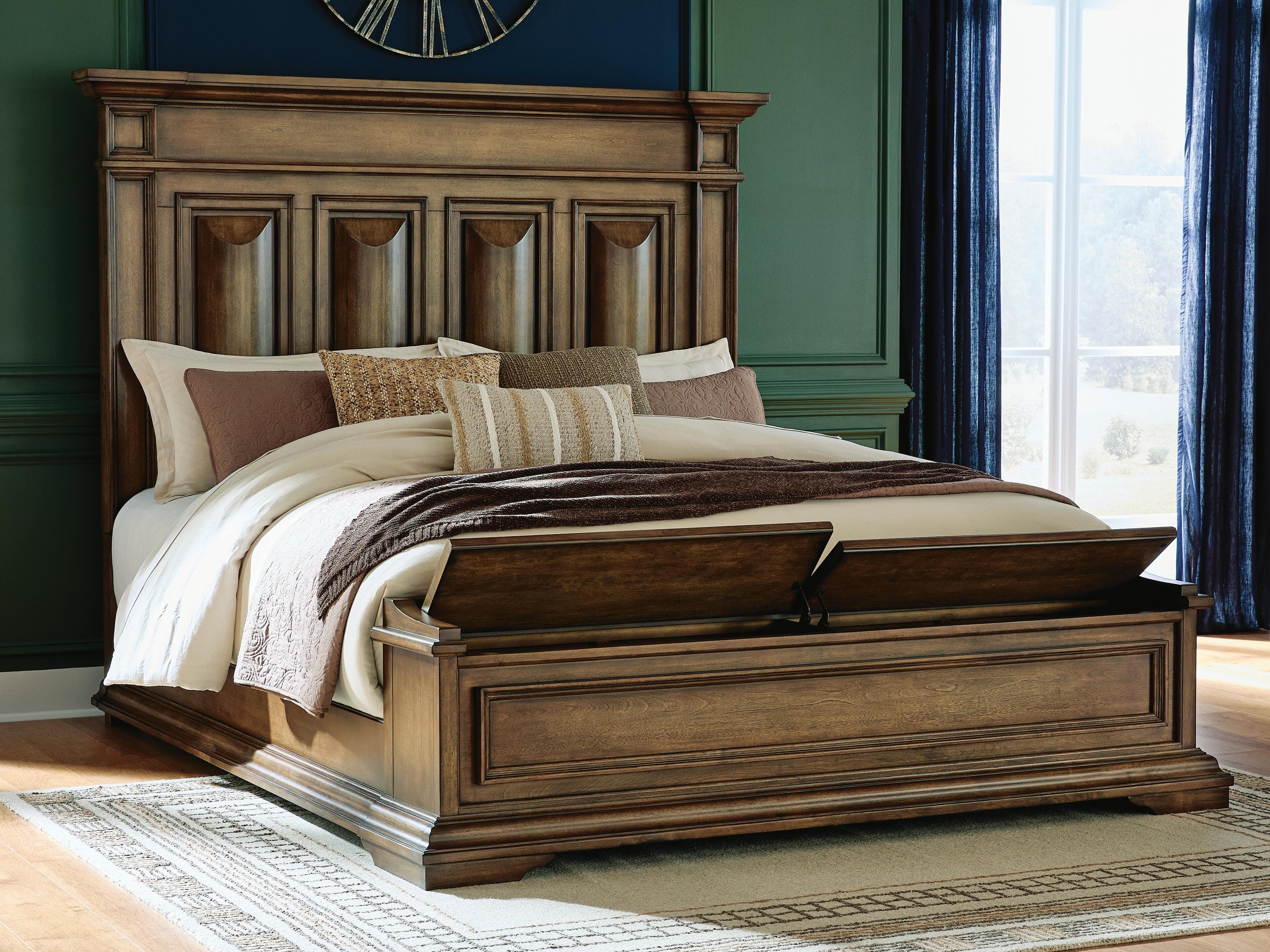 Channley California King Panel Storage Bed — Brown — view 7