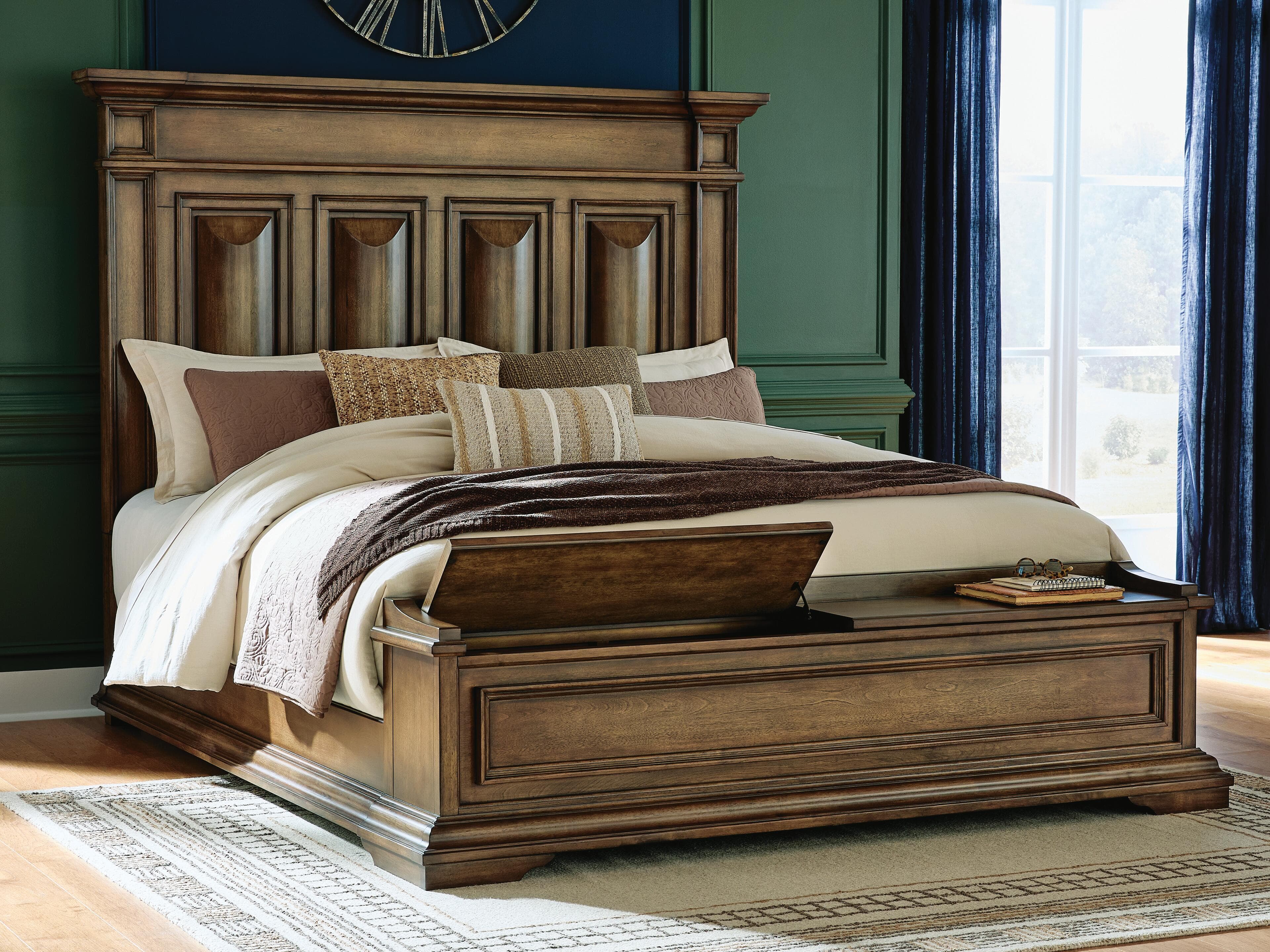 Channley California King Panel Storage Bed — Brown — view 8