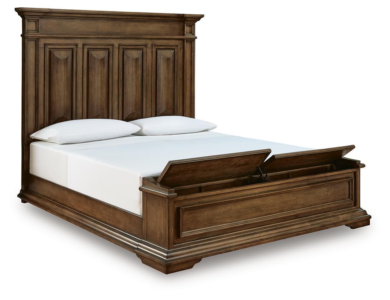 Channley California King Panel Storage Bed — Brown — view 3