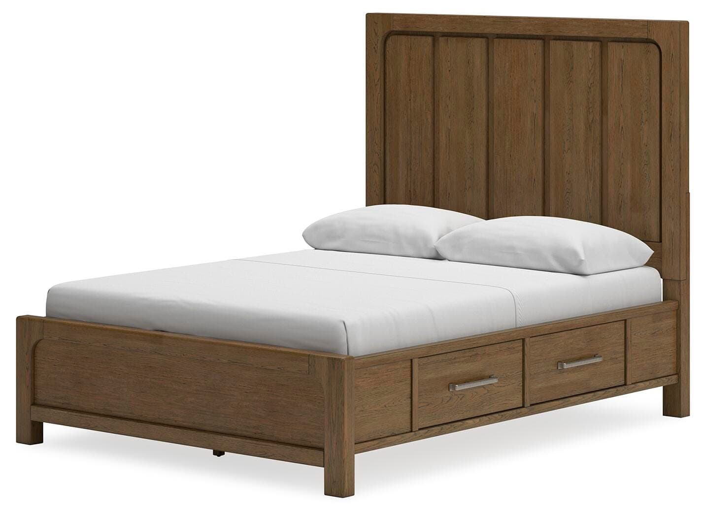 Cabalynn Queen Panel Bed with Storage — Brown/Beige — view 4