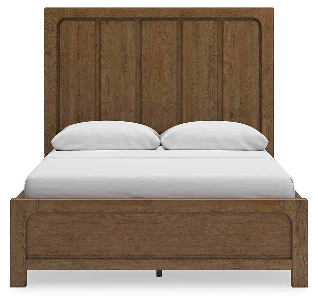 Cabalynn Queen Panel Bed with Storage — Brown/Beige — view 6