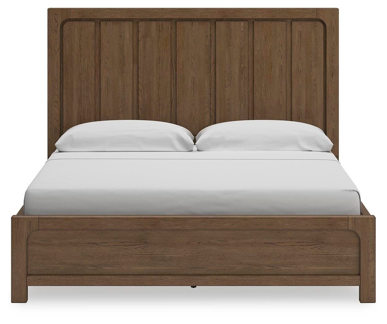 Cabalynn California King Panel Bed with Storage — Brown/Beige — view 6