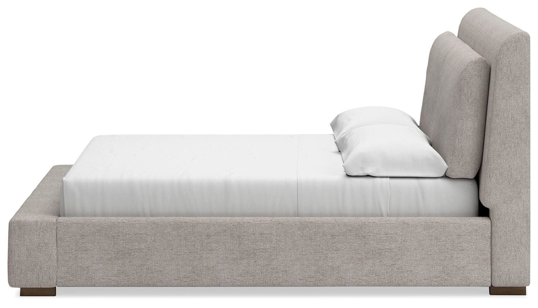 Cabalynn Queen Upholstered Bed — Brown/Beige — view 8