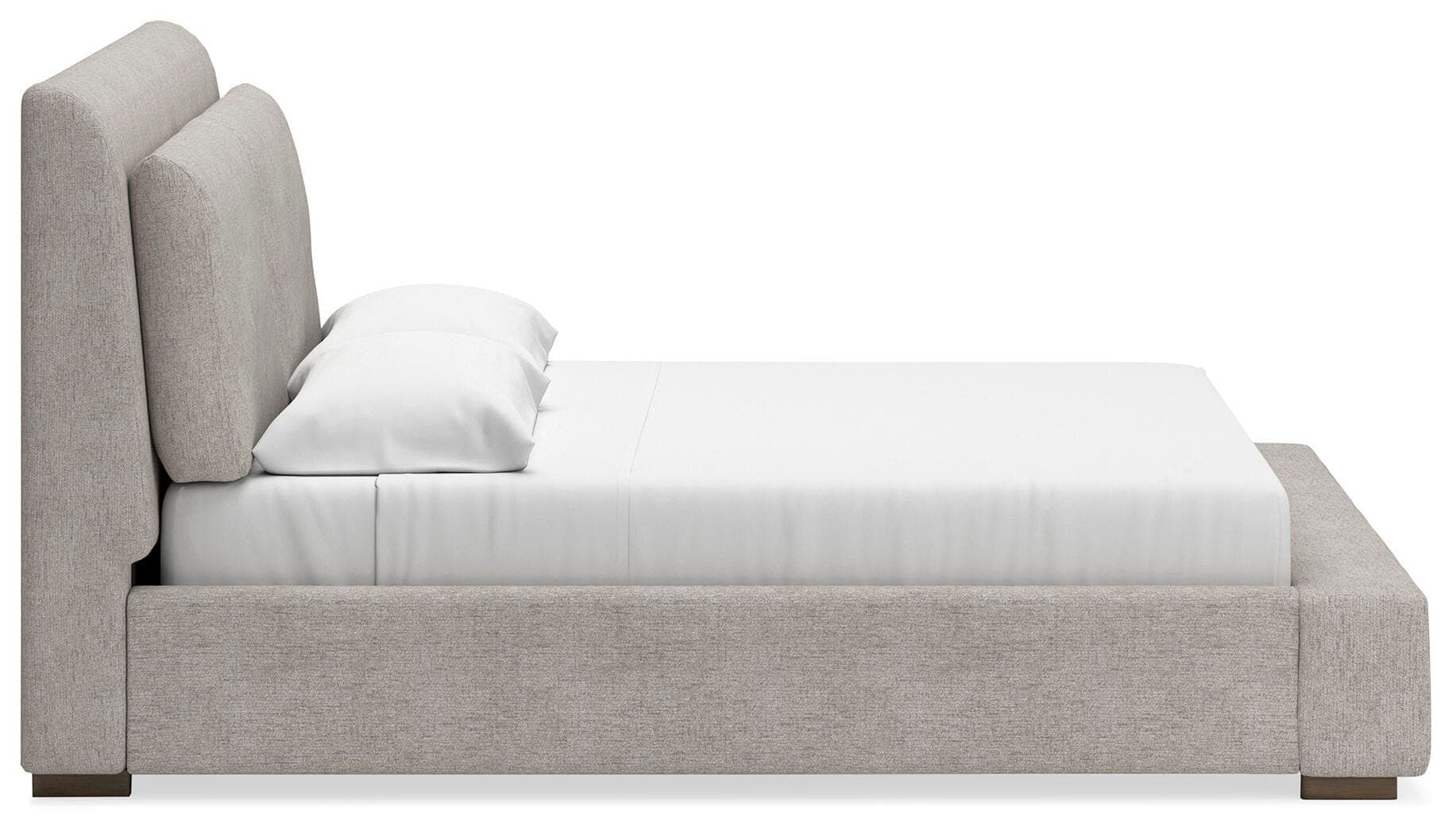 Cabalynn Queen Upholstered Bed — Brown/Beige — view 7