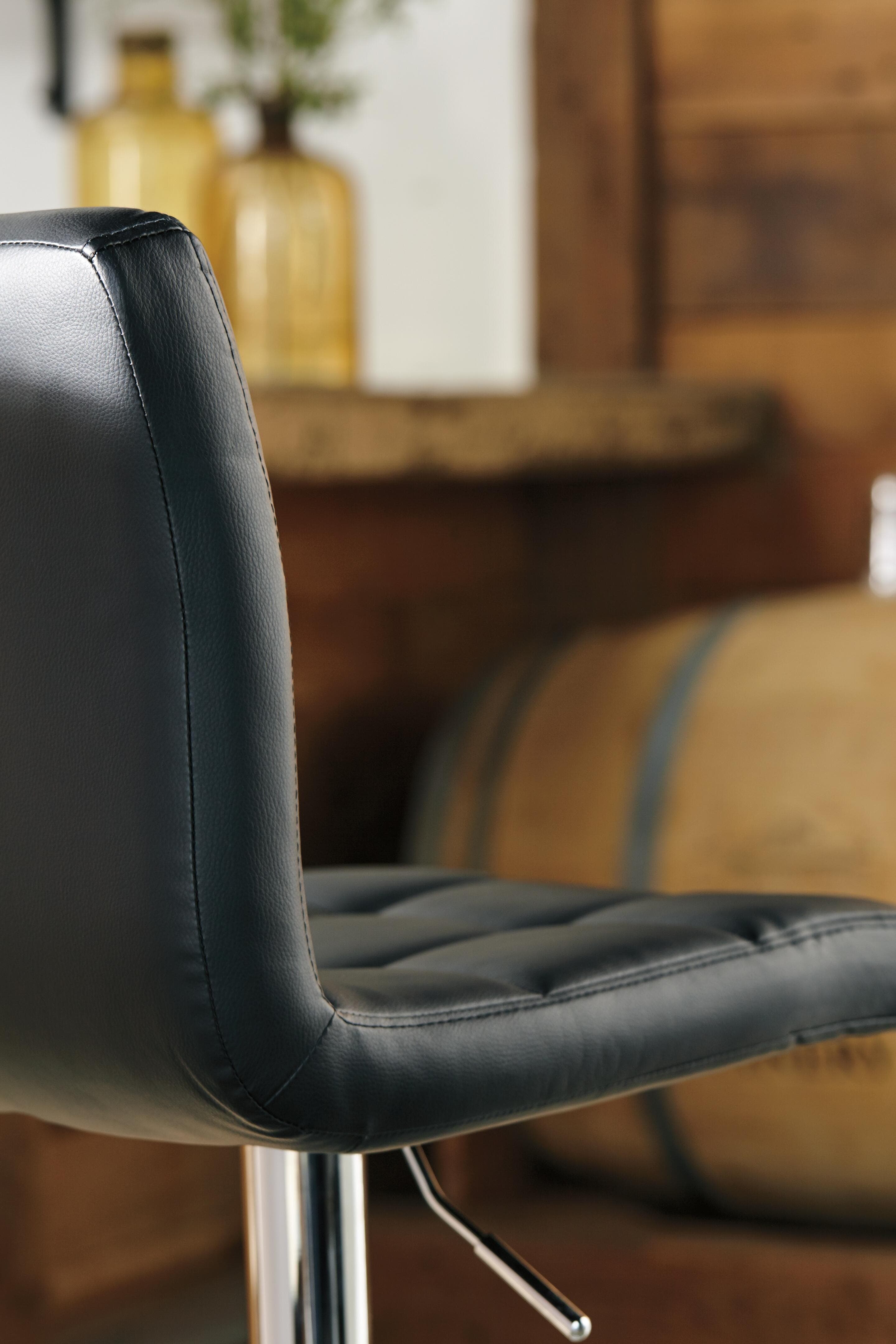 Bellatier Adjustable Height Bar Stool — Black/Gray — view 5