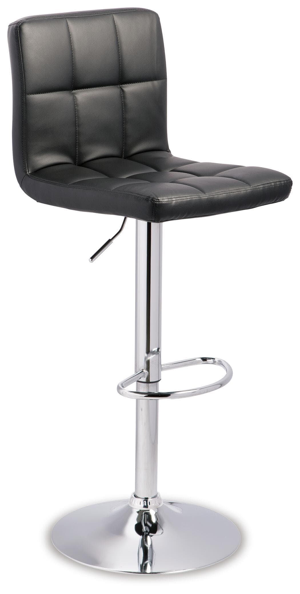Bellatier Adjustable Height Bar Stool — Black/Gray — view 4