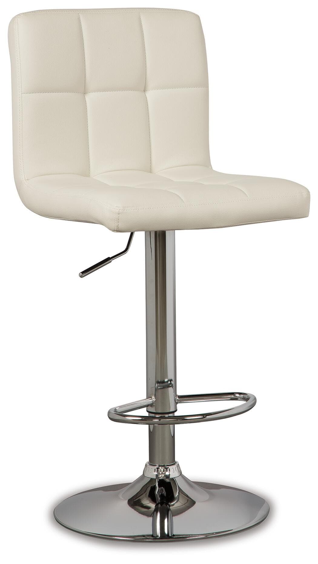 Bellatier Adjustable Height Bar Stool — White — view 3
