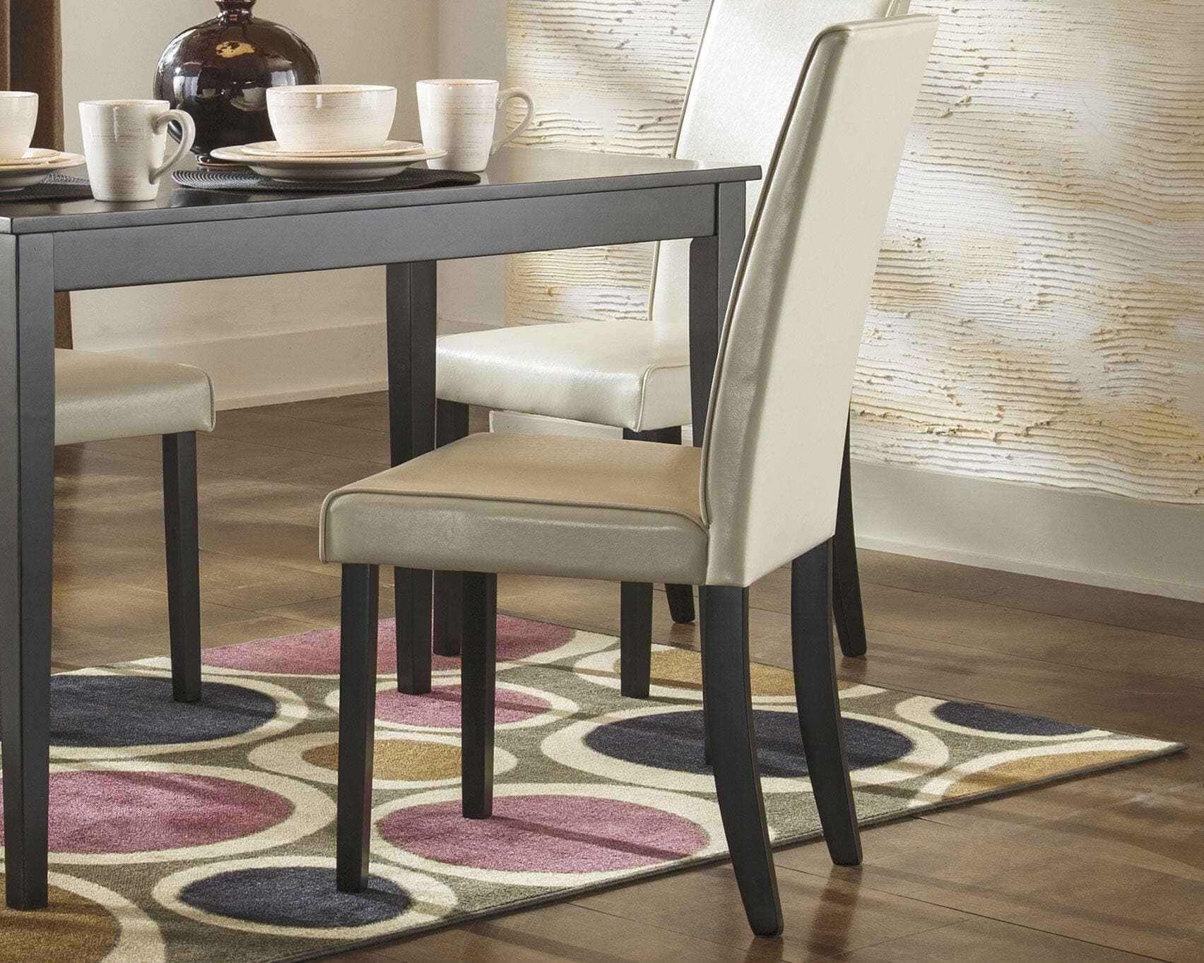 Kimonte Dining Chair — Brown/Beige & White — view 2