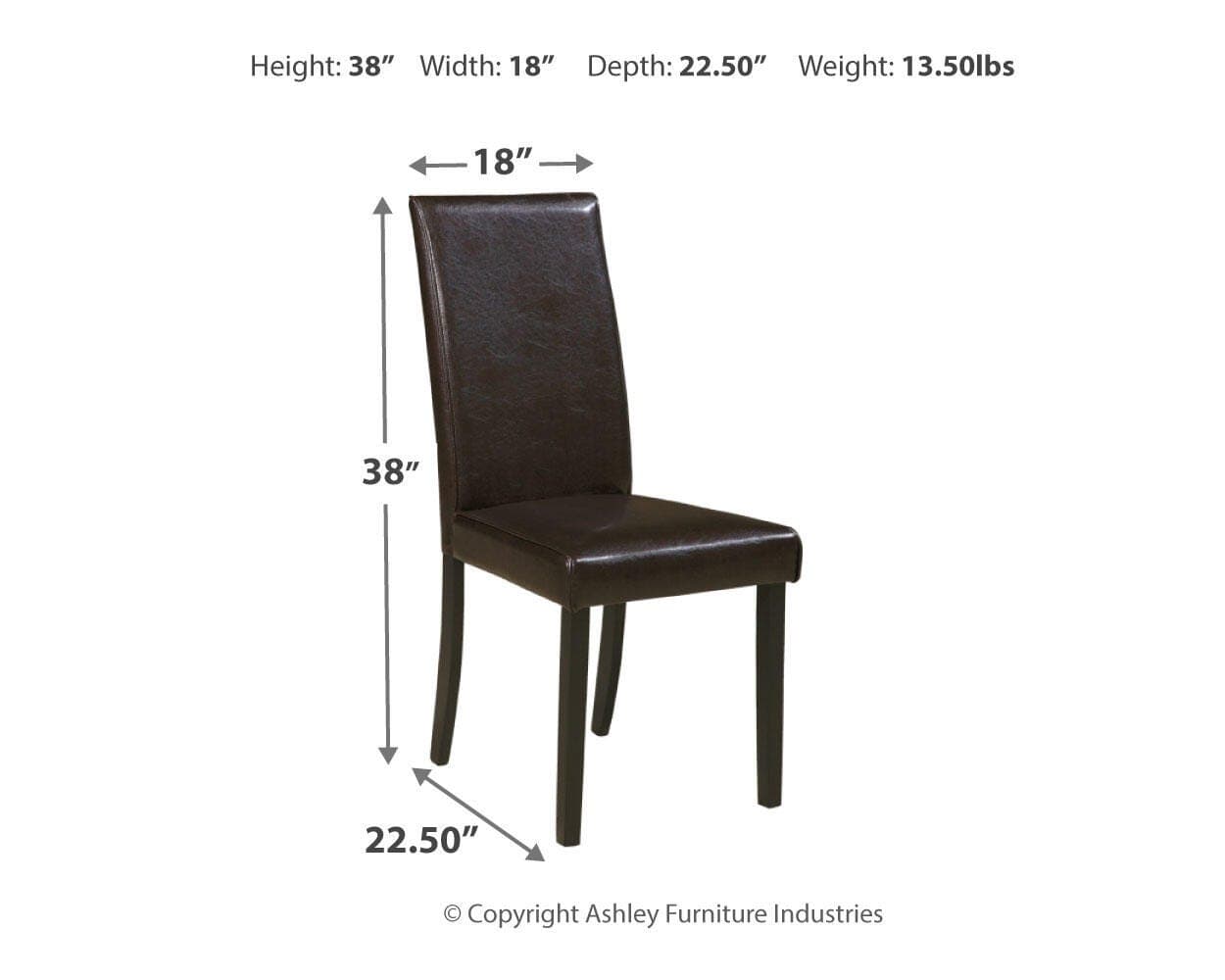 Kimonte Dining Chair — Brown/Beige — view 4