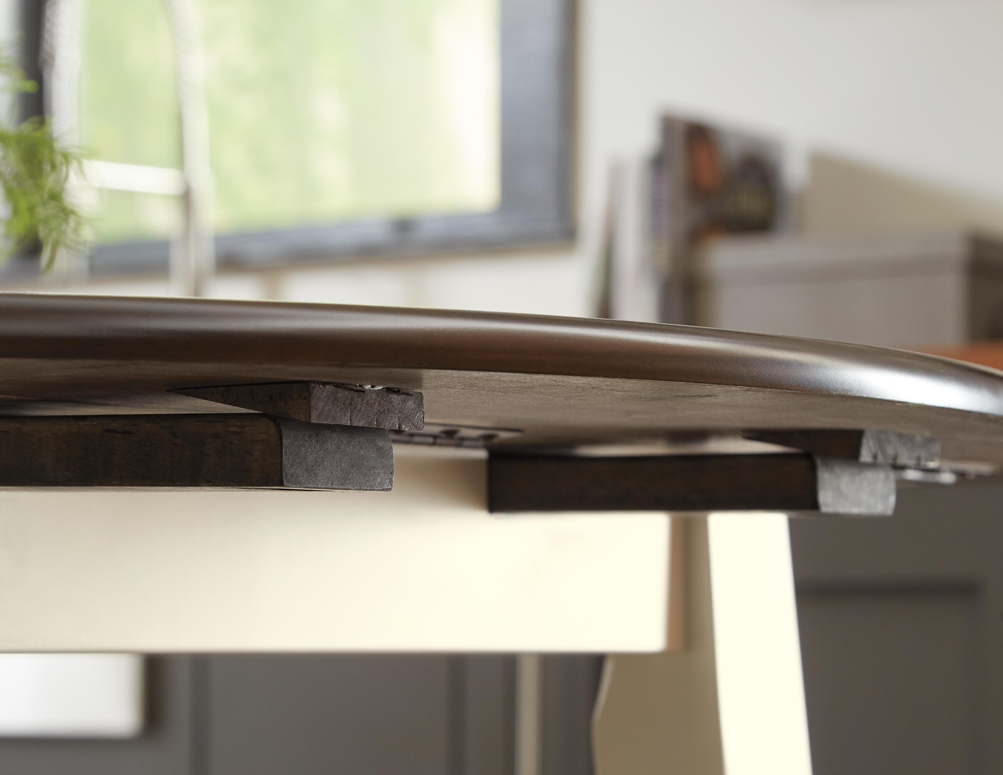 Woodanville Dining Drop Leaf Table — Brown/Beige & White — view 2