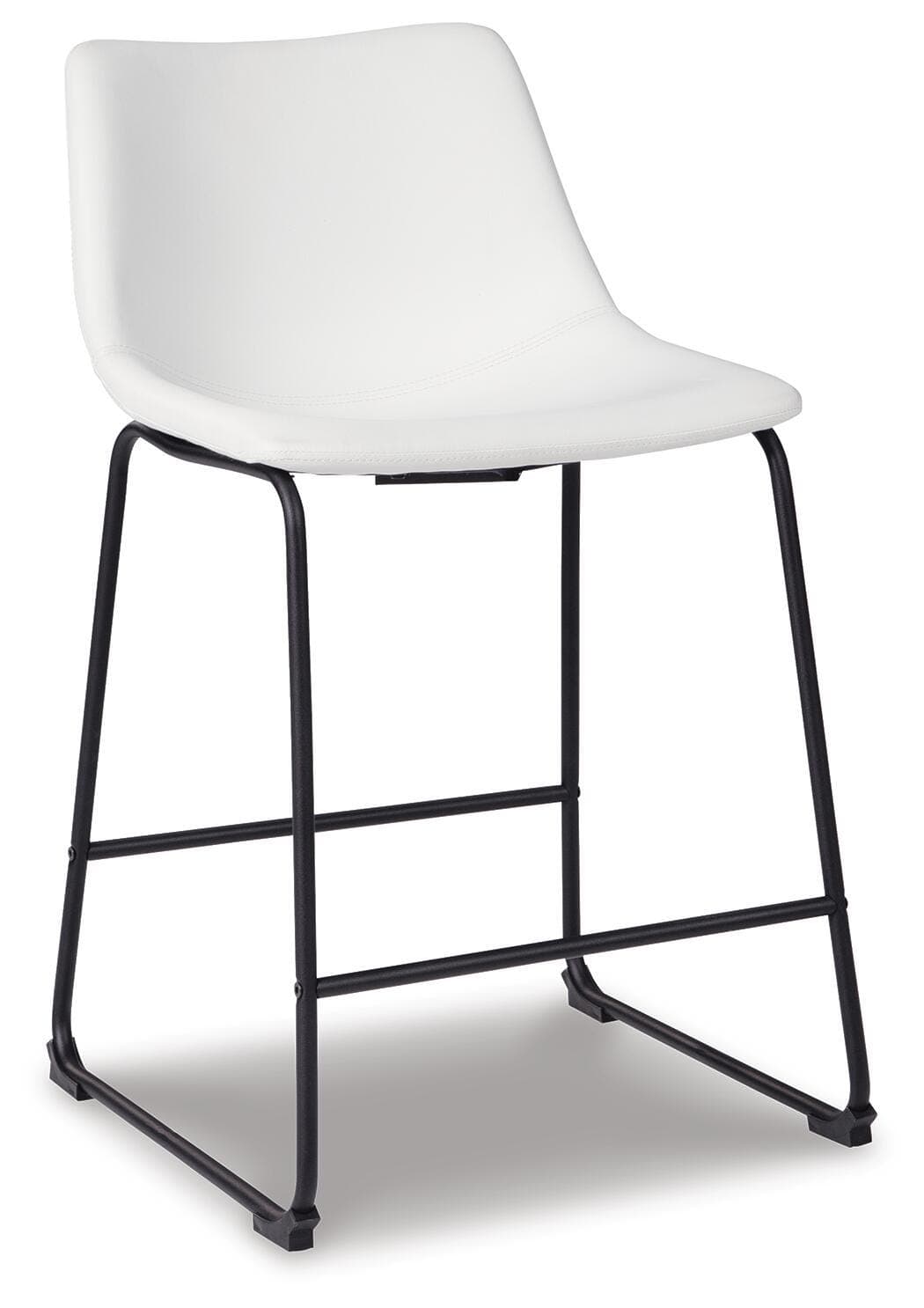 Centiar Counter Height Bar Stool — White & Black/Gray — view 3