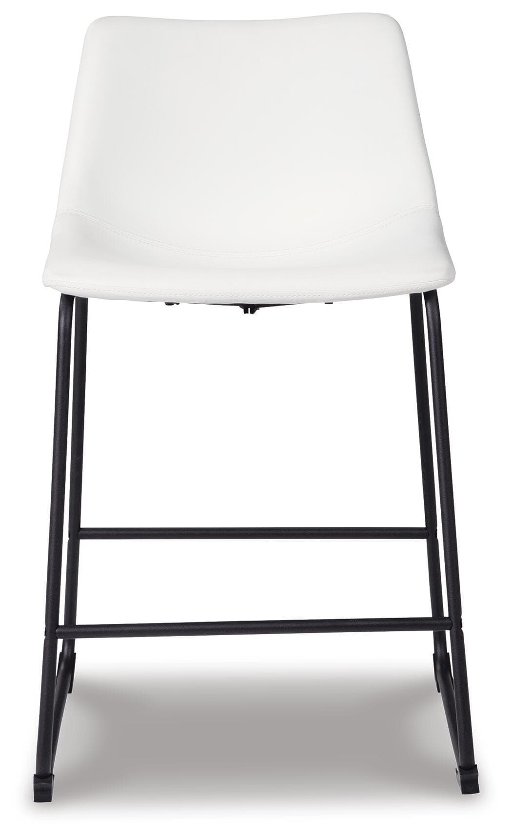 Centiar Counter Height Bar Stool — White & Black/Gray — view 4