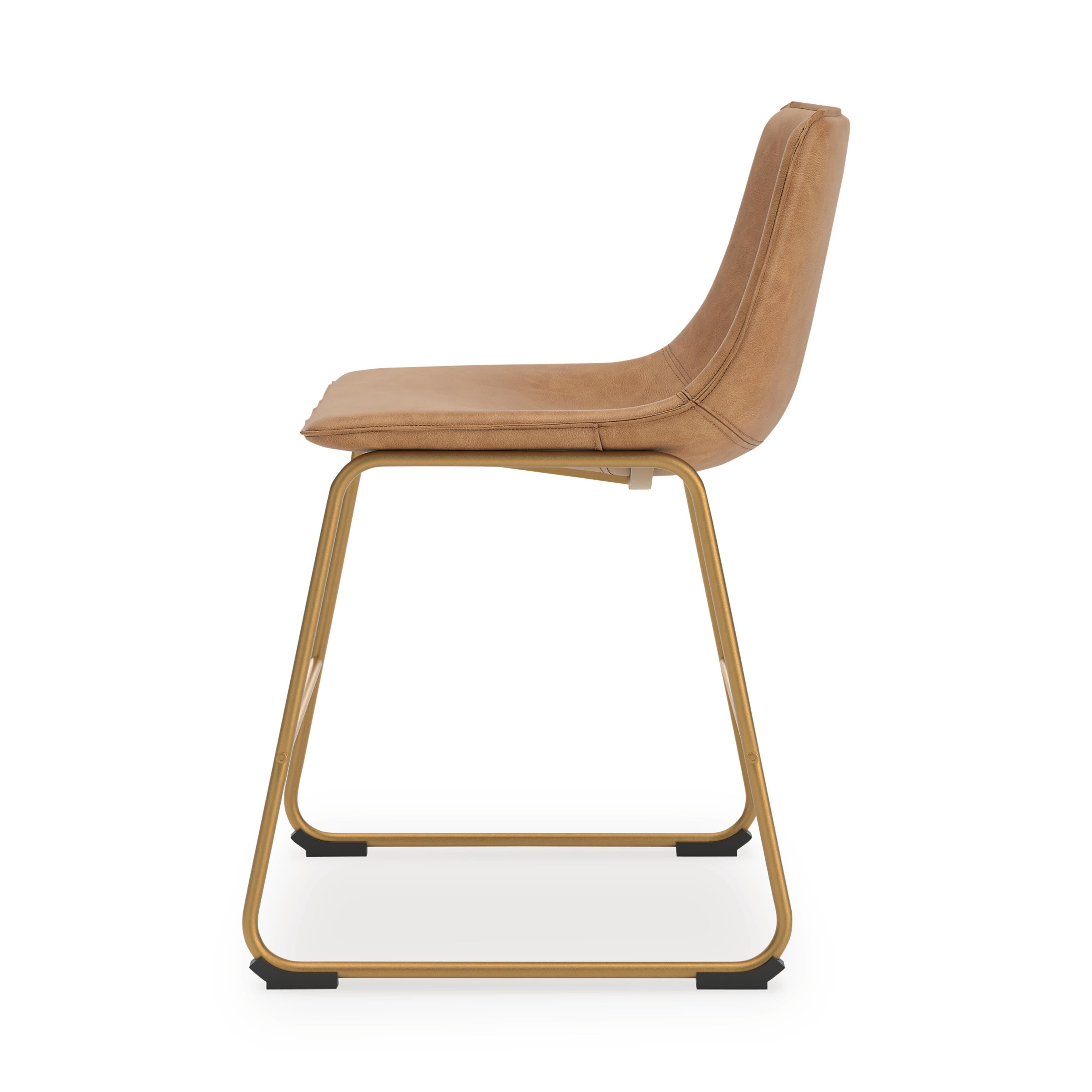 Crandox Dining Chair — Metallic & Brown/Beige — view 6