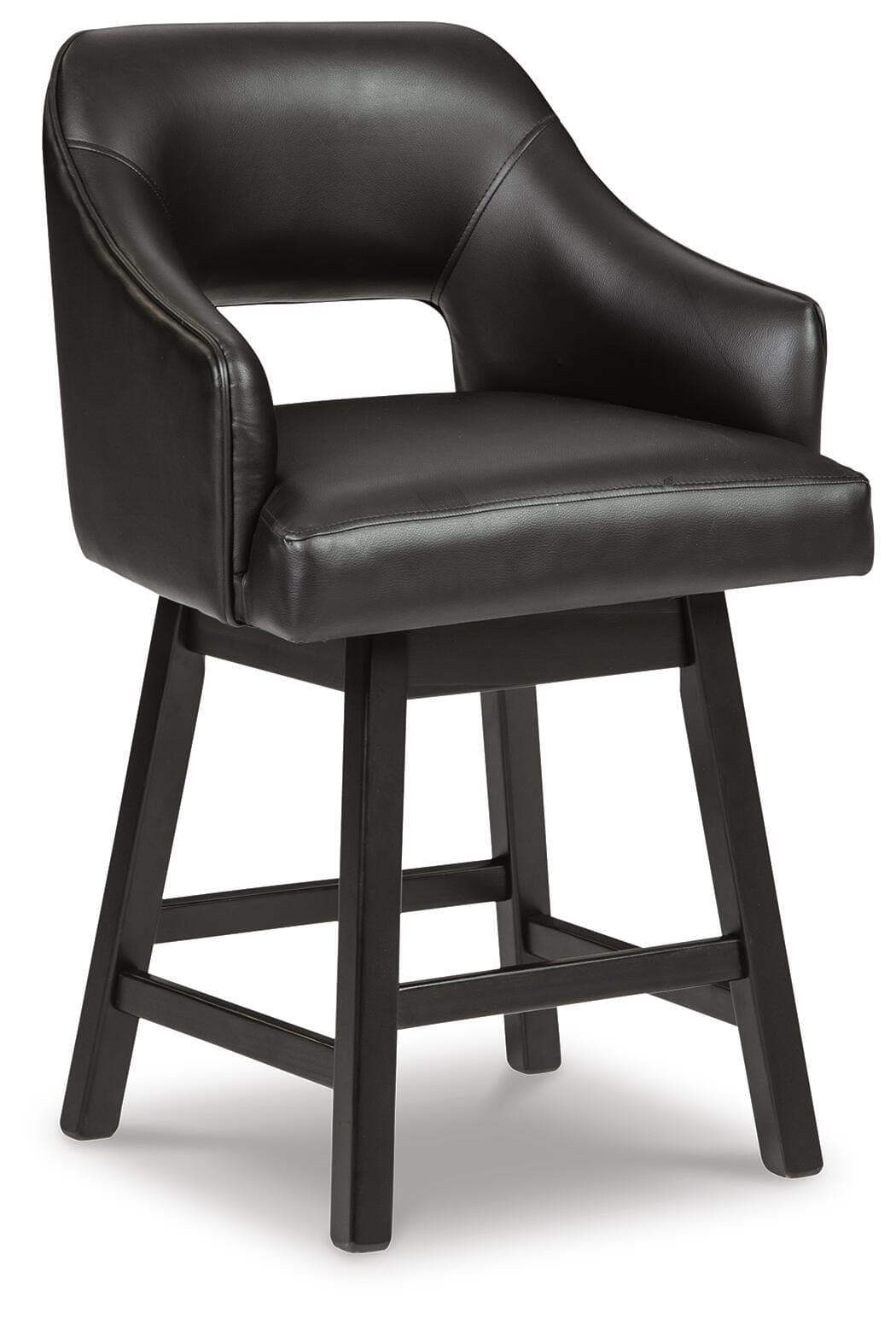 Tallenger Counter Height Bar Stool — Black/Gray & Brown/Beige — view 3