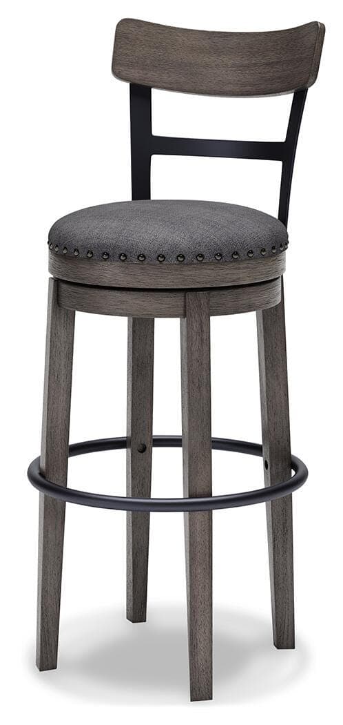Caitbrook Bar Height Bar Stool — Black/Gray — view 6