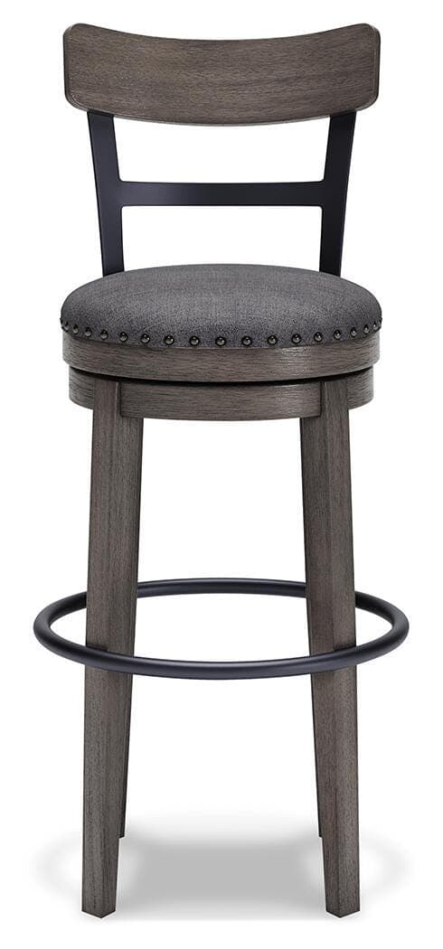 Caitbrook Bar Height Bar Stool — Black/Gray — view 5