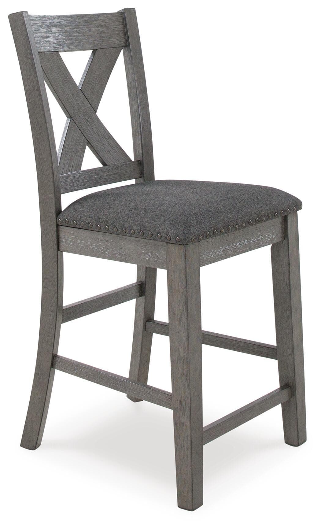 Caitbrook Counter Height Dining Table and Bar Stools (Set of 7) — Black/Gray — view 7