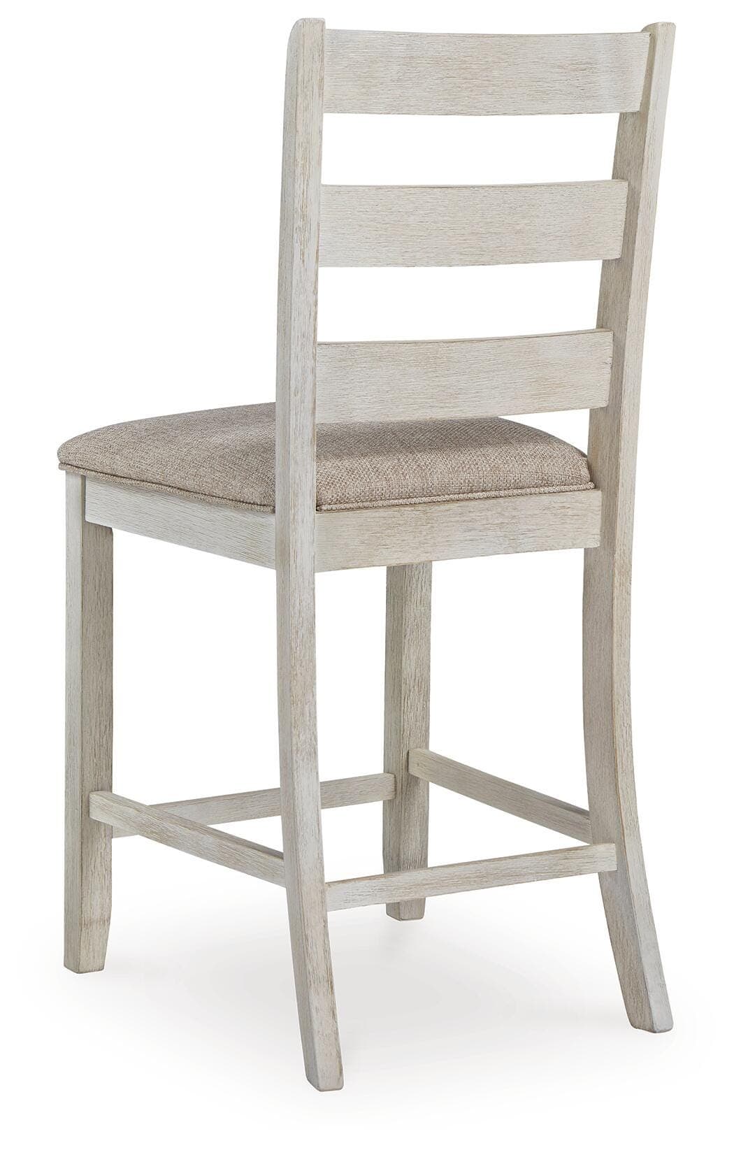 Skempton Counter Height Bar Stool — White & Brown/Beige — view 7