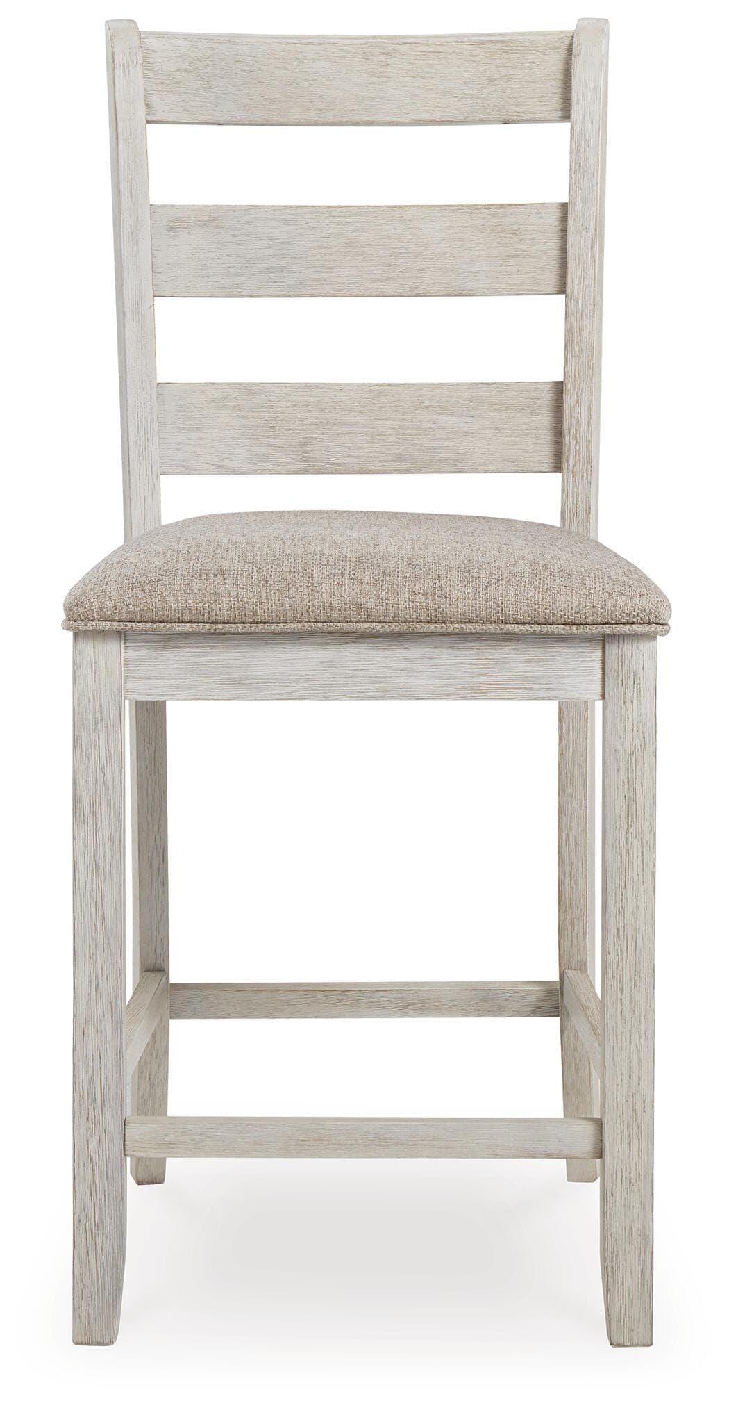Skempton Counter Height Bar Stool — White & Brown/Beige — view 5