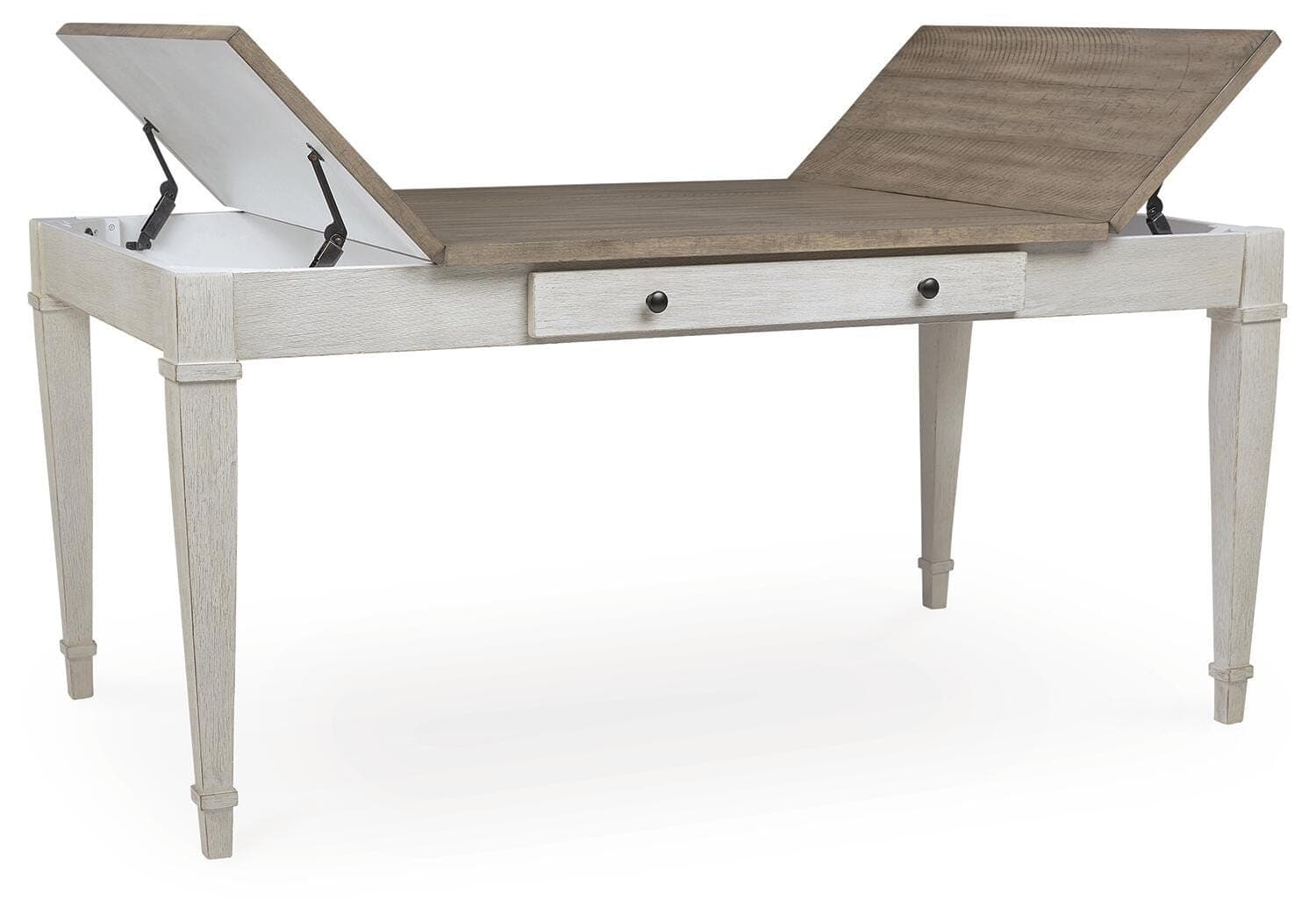 Skempton Dining Table — White & Brown/Beige — view 3