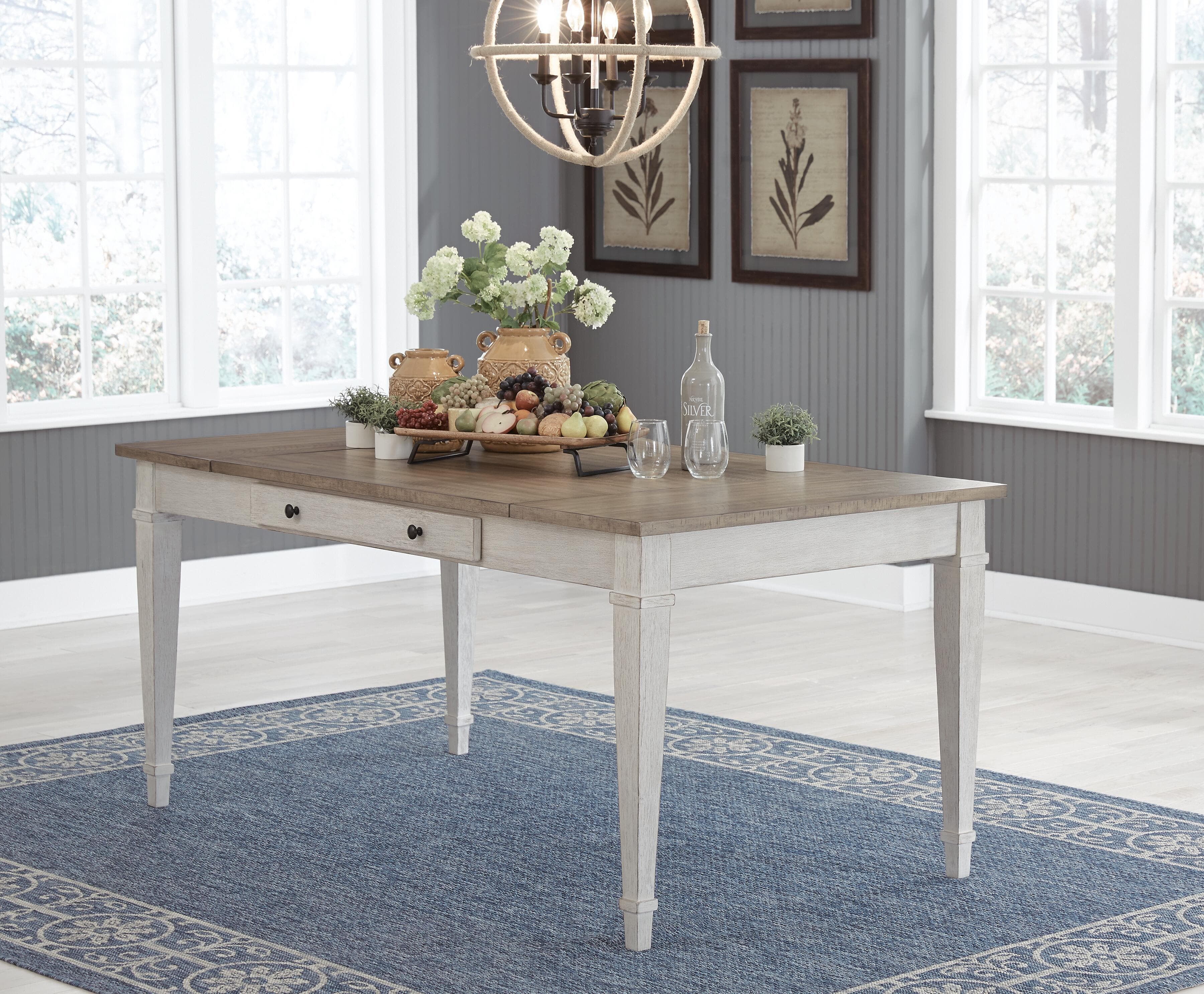 Skempton Dining Table — White & Brown/Beige — view 2
