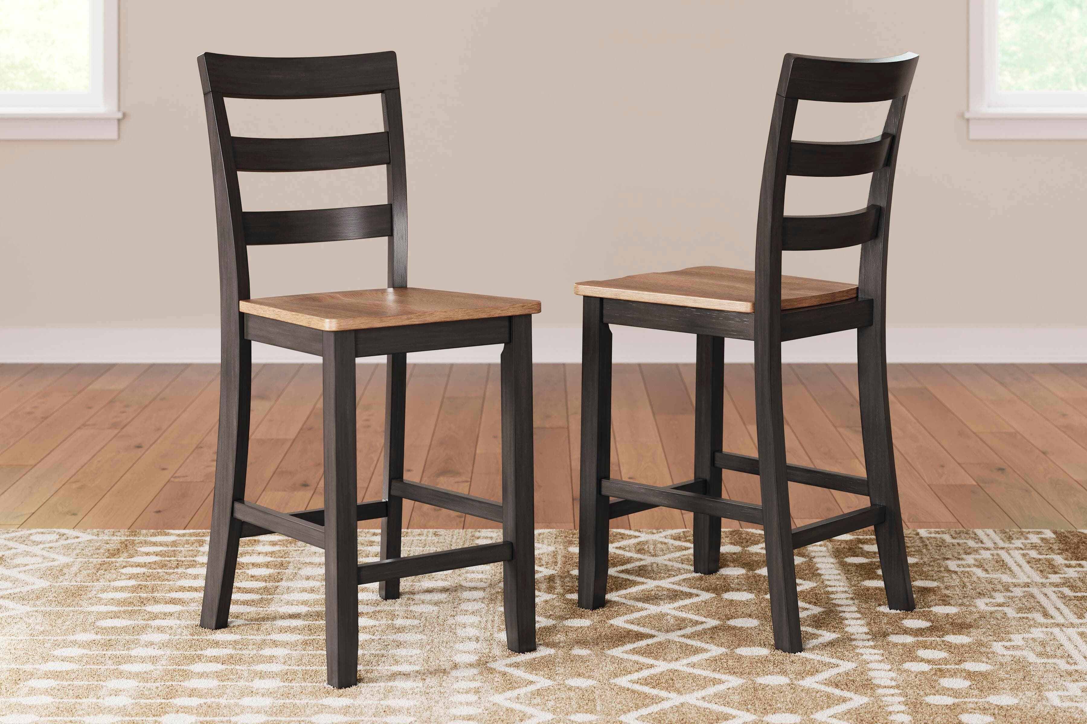 Gesthaven Counter Height Barstool — Brown/Beige & Natural — view 2