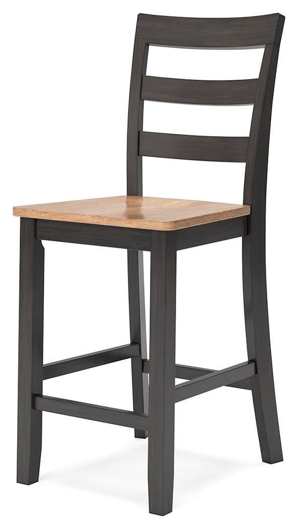 Gesthaven Counter Height Barstool — Brown/Beige & Natural — view 4